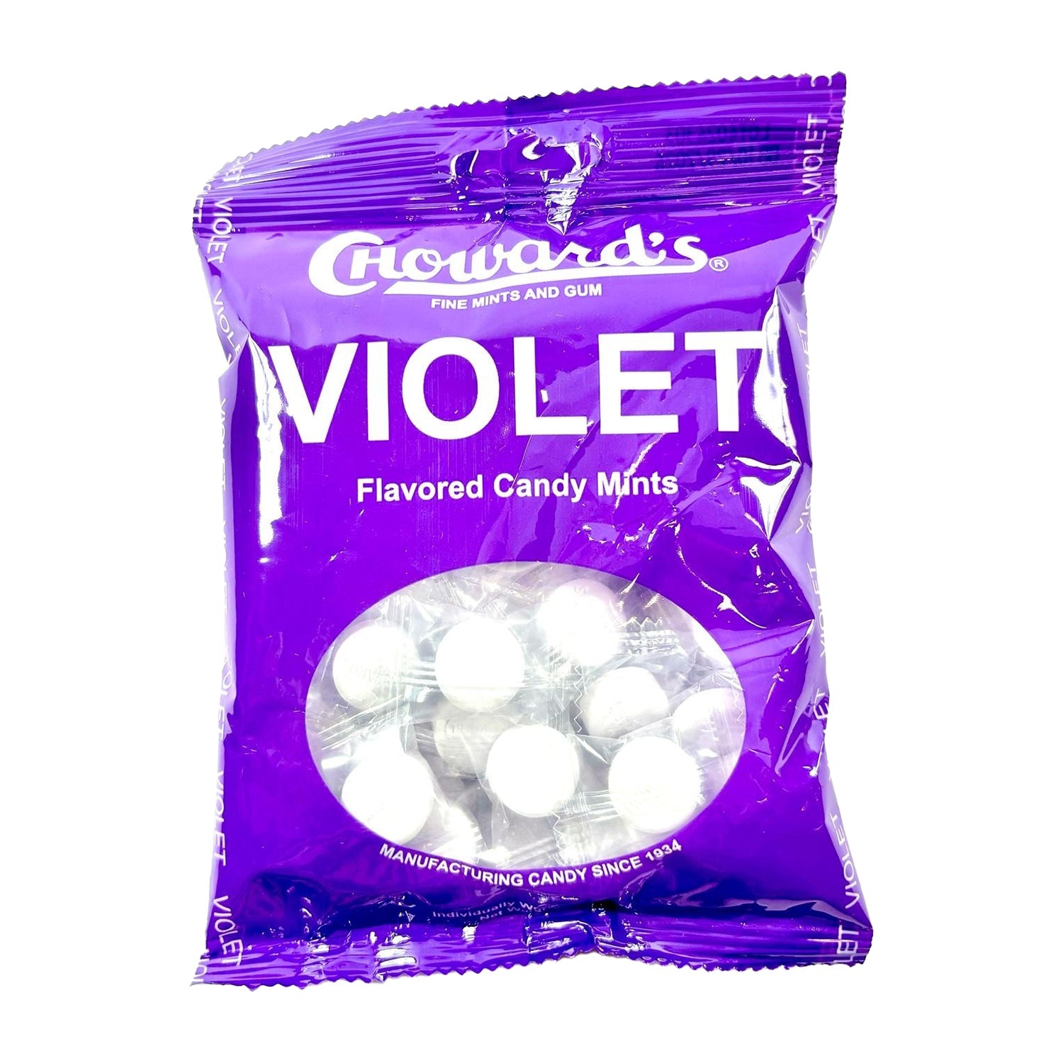 C Howard Violet Mints - 3oz Tin (Pack of 12) | Vintage Floral Candy for Parties, Weddings & Gift Baskets | Classic Violet Flavor Breath Mints