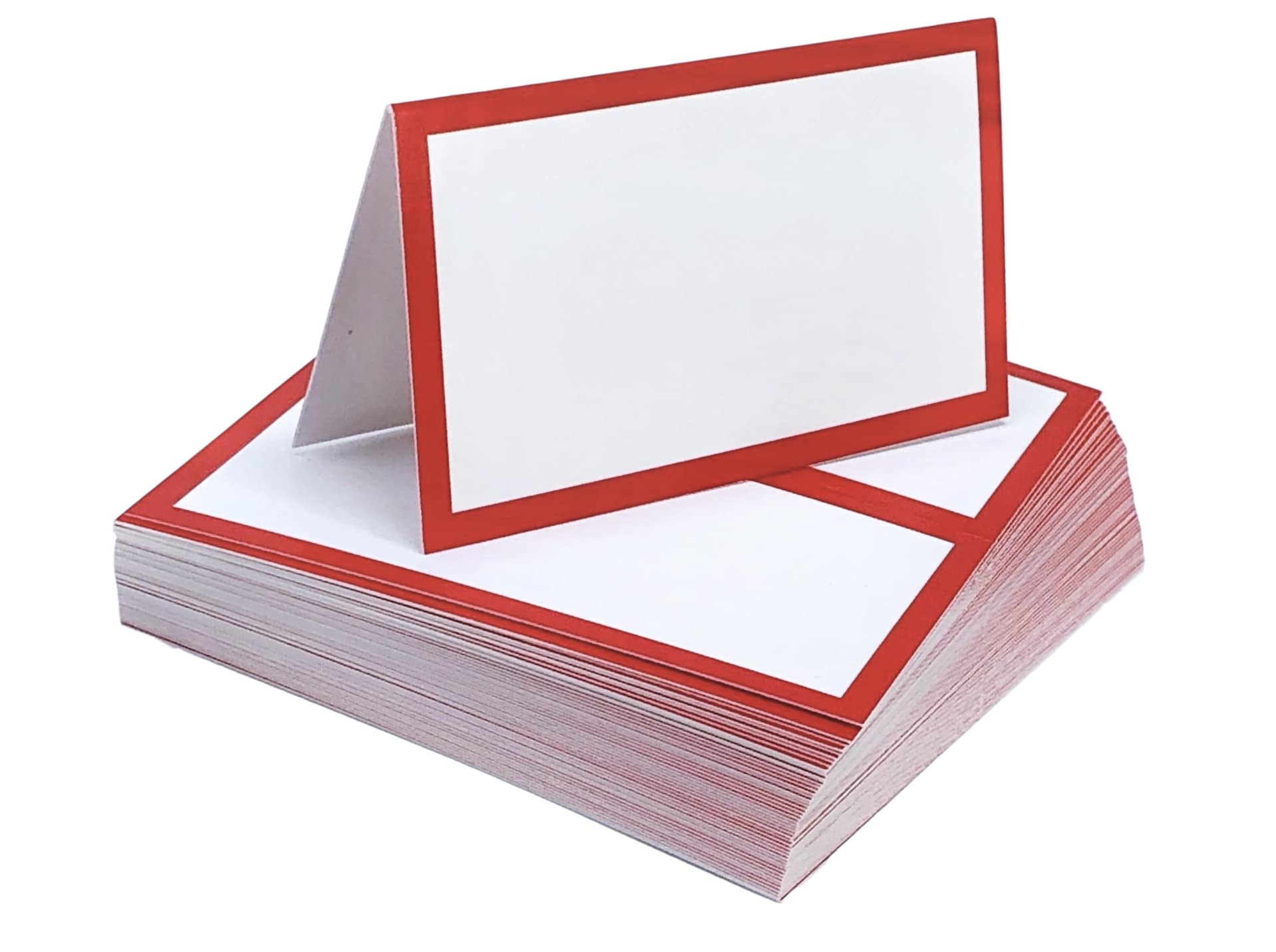 50-Pack Premium Tented Place Cards - 14pt Matte Cardstock Wedding Place Cards, Buffet Labels, Banquet Table Name Cards for Weddings, Parties & Events - Elegant Seating Solution for Cocktail Receptions & Formal Dinners