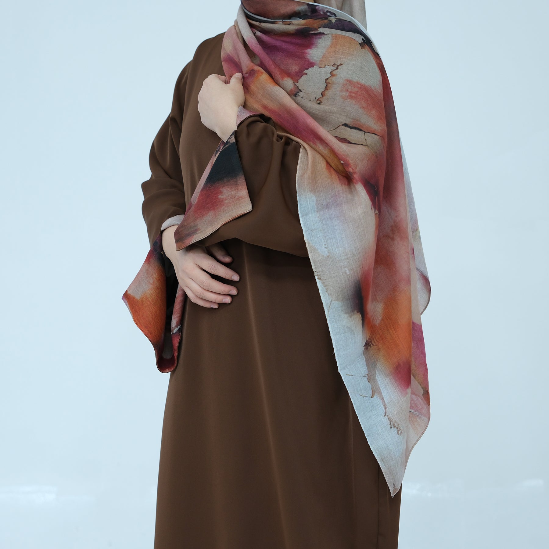 Chloe Abaya and Hijab Set - Elegant Brown Islamic Modest Dress for Women | Perfect for Prayer, Eid, and Special Occasions