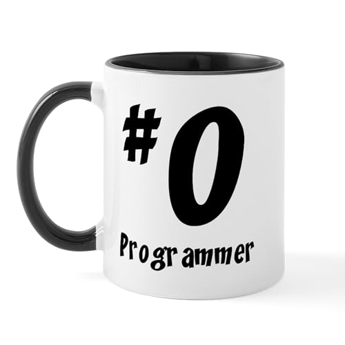 White/Black Inside - #0 Programmer Mug