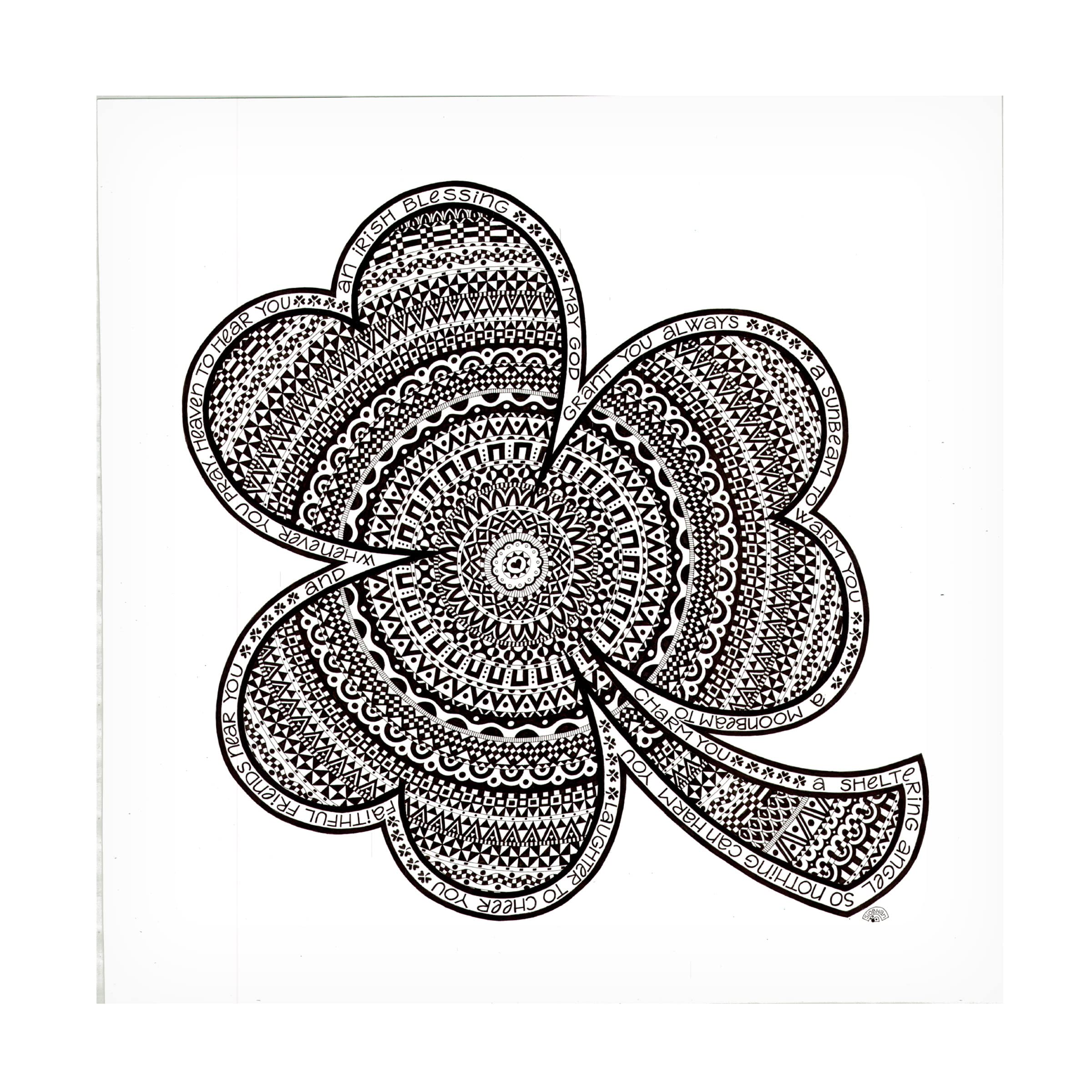 Trademark Fine Art 'Irish Blessing' 18x18 Inch Canvas Wall Art by Siobhan - Perfect for Home Decor, Living Room, Bedroom & Office