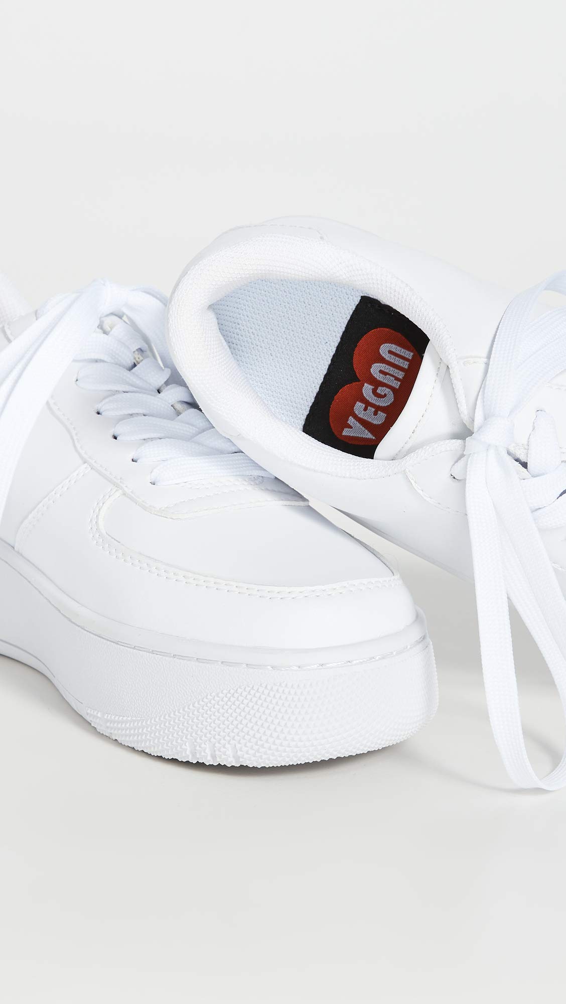 Jeffrey Campbell Women's White Court Sneakers Size 8.5 US - Casual Fashion Sneakers for Women, Perfect for Everyday Wear, Office, and Street Style