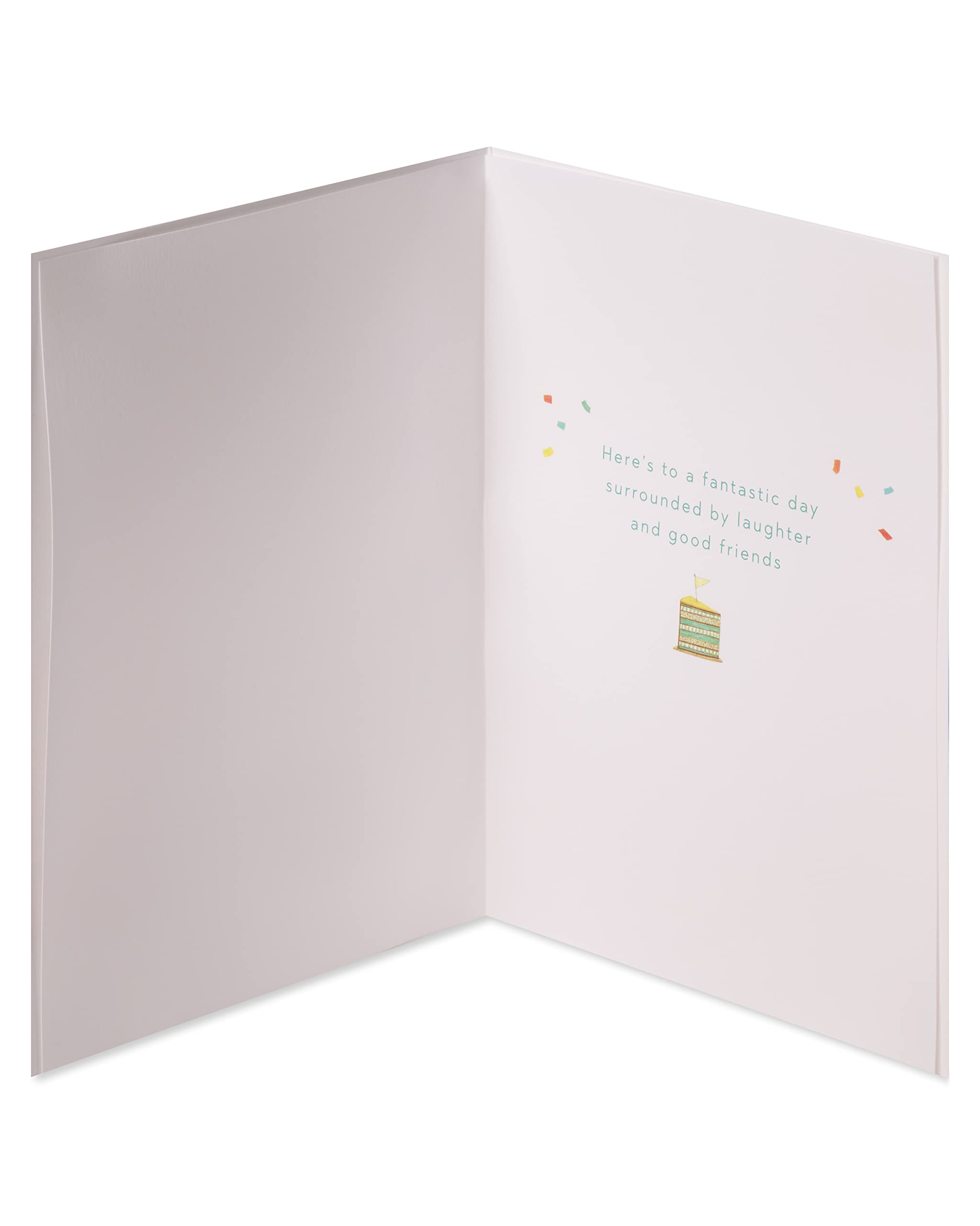 Papyrus Birthday Card - Bella Pilar Design (Surrounded By Laughter & Good Friends) | Elegant Greeting Card for Birthdays, Anniversaries & Special Occasions | Perfect Gift for Friends & Loved Ones