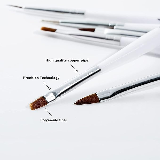 BANIRA Professional Acrylic Nail Art Brush Set - Detailing, Striping & Blending Tools for UV Gel Nails, Flower Design Pen Kit | Perfect for Salon, Home Manicure & Nail Art Enthusiasts