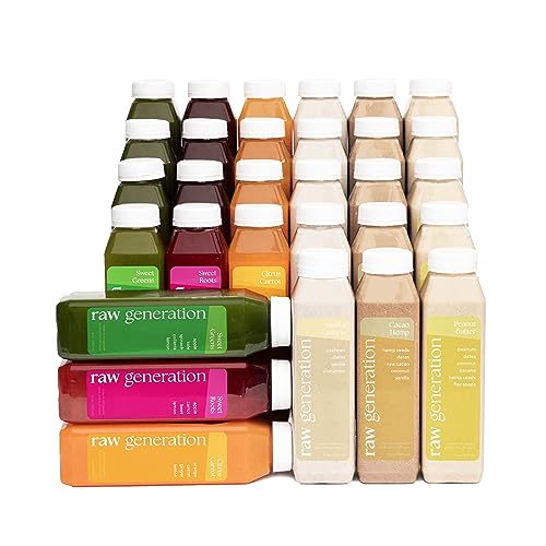 Raw Generation 5-Day Protein Cleanse - Dairy-Free & Soy-Free High Protein Juice Cleanse with Energizing Smoothies for Fast Results | Boost Workout Performance & Kickstart Healthy Eating | Perfect for Post-Workout Recovery & Weight Management