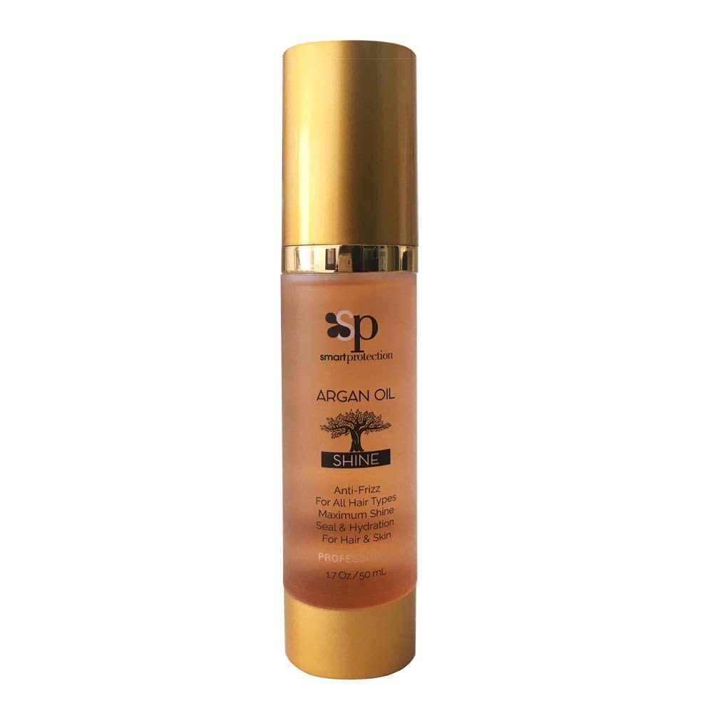 Smart Protection Argan Oil Shine - 1.7oz Pure Moroccan Hair Treatment for Dry, Damaged Hair - Adds Shine & Softness - Perfect for Daily Use, Styling & Salon-Quality Results at Home