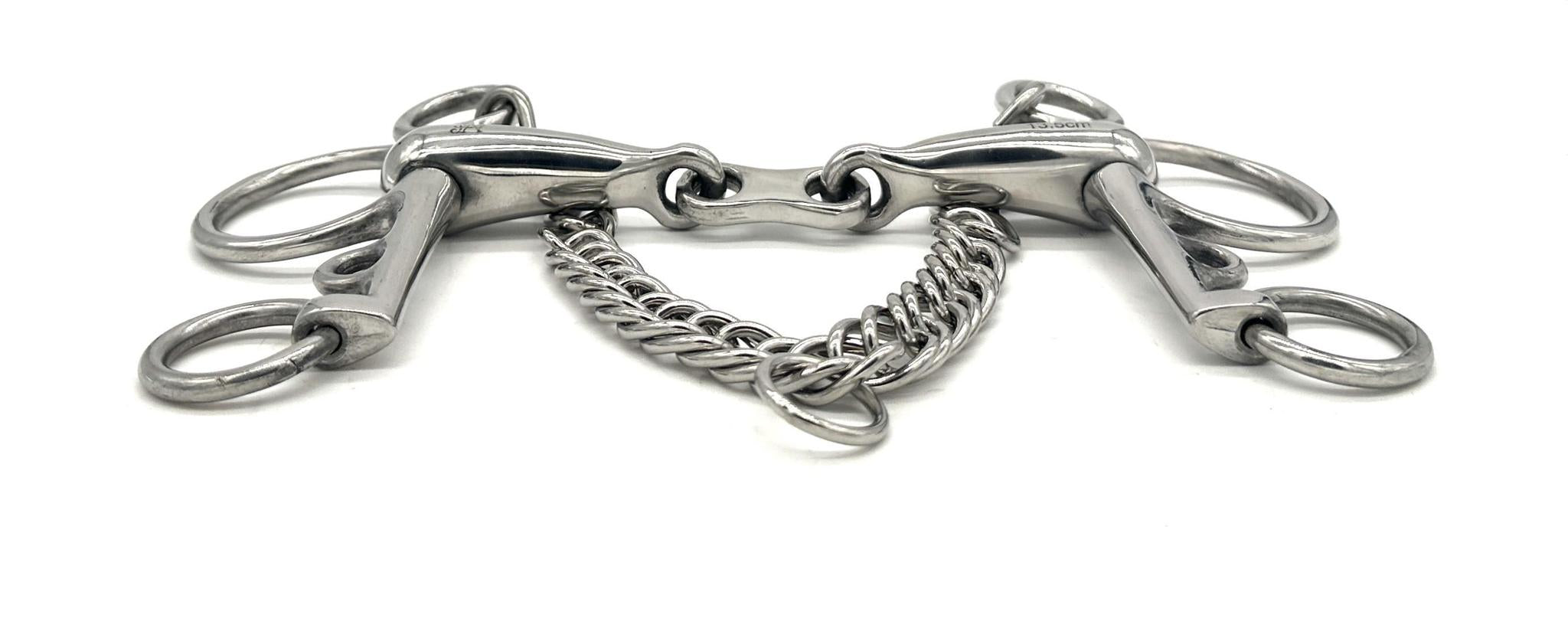 Jake Adams Hollow Mouth French Link Pelham Bit for Horses – Durable Stainless Steel Horse Bit for Dressage, Jumping & Training – Comfortable & Secure Fit for Equestrian Riding