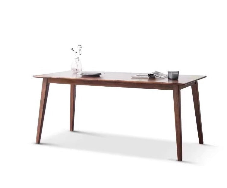 Premium Black Walnut Solid Wood Dining Table - Handcrafted Rustic Farmhouse Style - Perfect for Family Gatherings & Dinner Parties