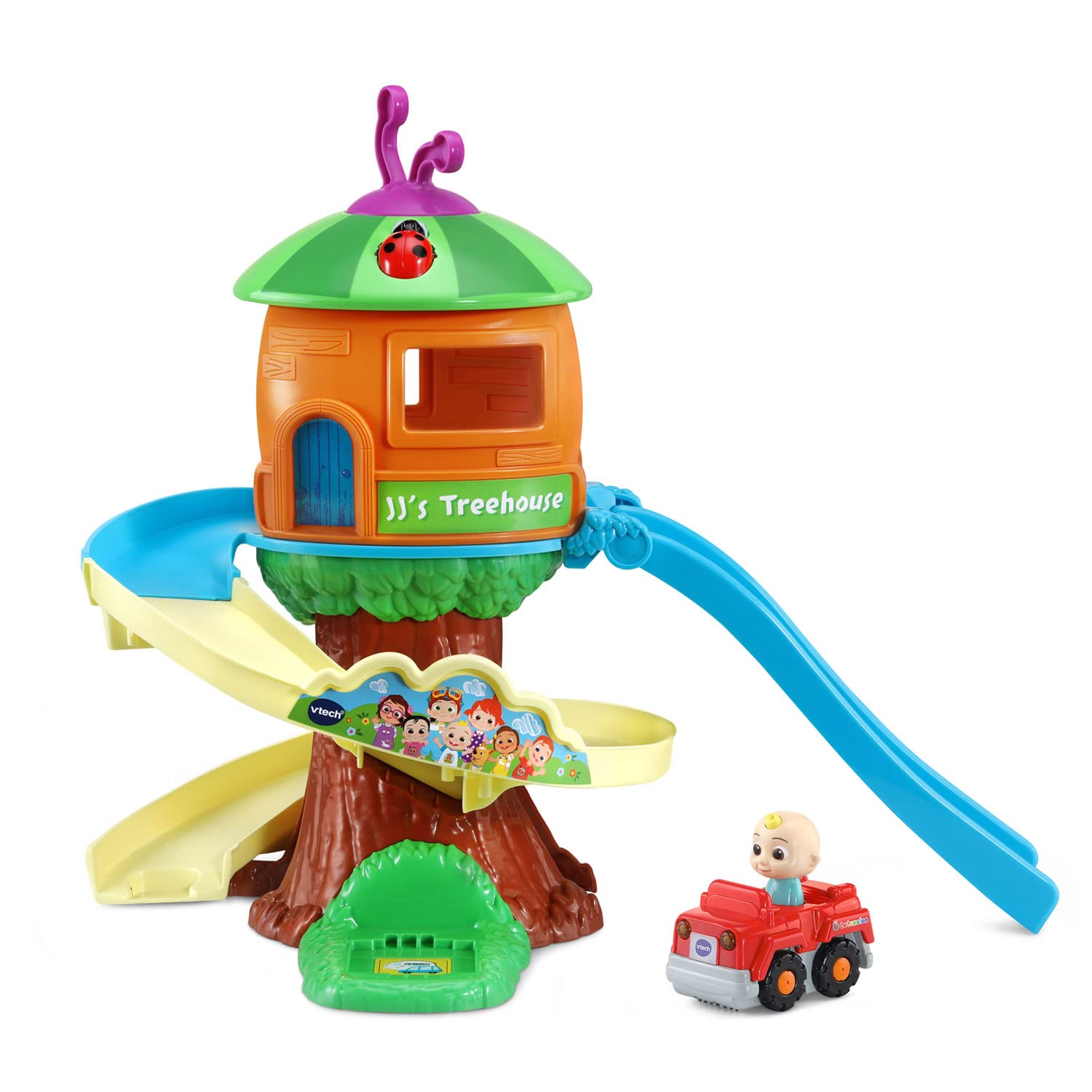VTech CoCoMelon Go! Go! Smart Wheels Treehouse Track Set - Interactive Learning Toy for Kids Ages 2-5 Years | STEM Educational Playset with Lights & Sounds | Perfect for Pretend Play & Early Childhood Development