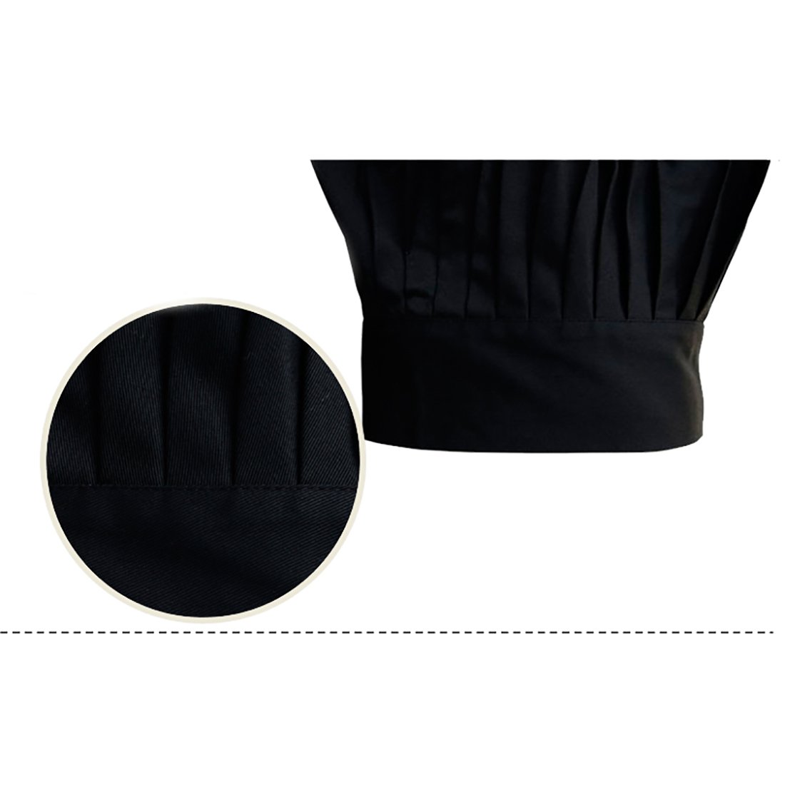 Unisex Adjustable Chef Hat - Professional Kitchen Cooking & Baking Cap for Men & Women (Black) - Perfect for Restaurants, Bakeries & Home Cooking