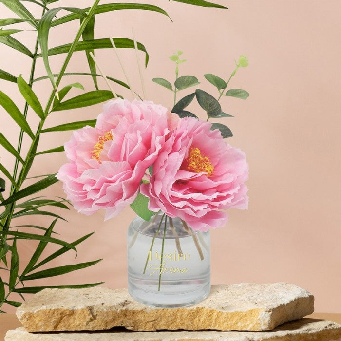 Lesser & Pavey Pink Peony Reed Diffuser 200ml - Floral Home Fragrance Oil for Living Room, Bedroom & Bathroom