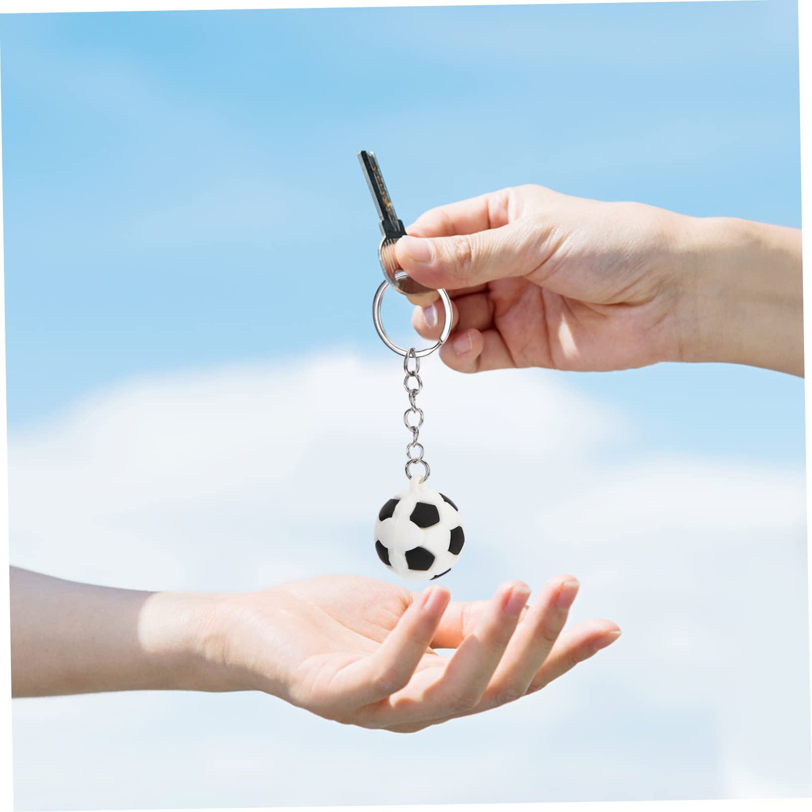 BESPORTBLE 3 Sets Football Keychain - Sports Team Keyring Charms with 36 Mini Football Decorations for Soccer Fans - Perfect for Gifts, Backpacks, and Game Day Accessories