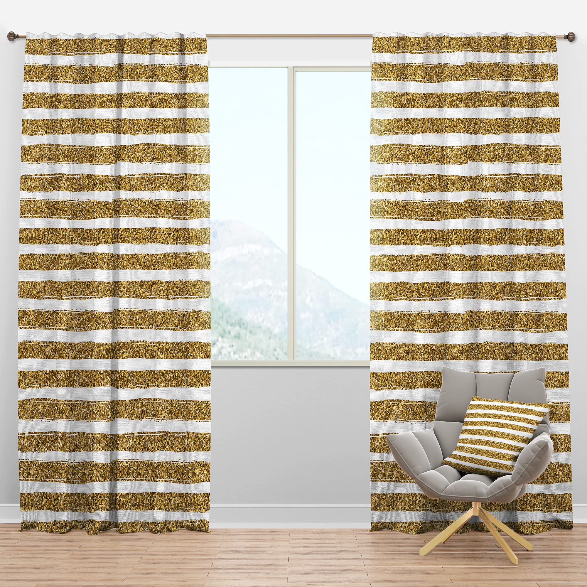 DesignQ Blackout Thermal Insulated Curtains - Mid-Century Style Single Panel Window Drapes (52x120 Inches) for Bedroom & Living Room - Perfect for Light Blocking, Privacy & Energy Efficiency
