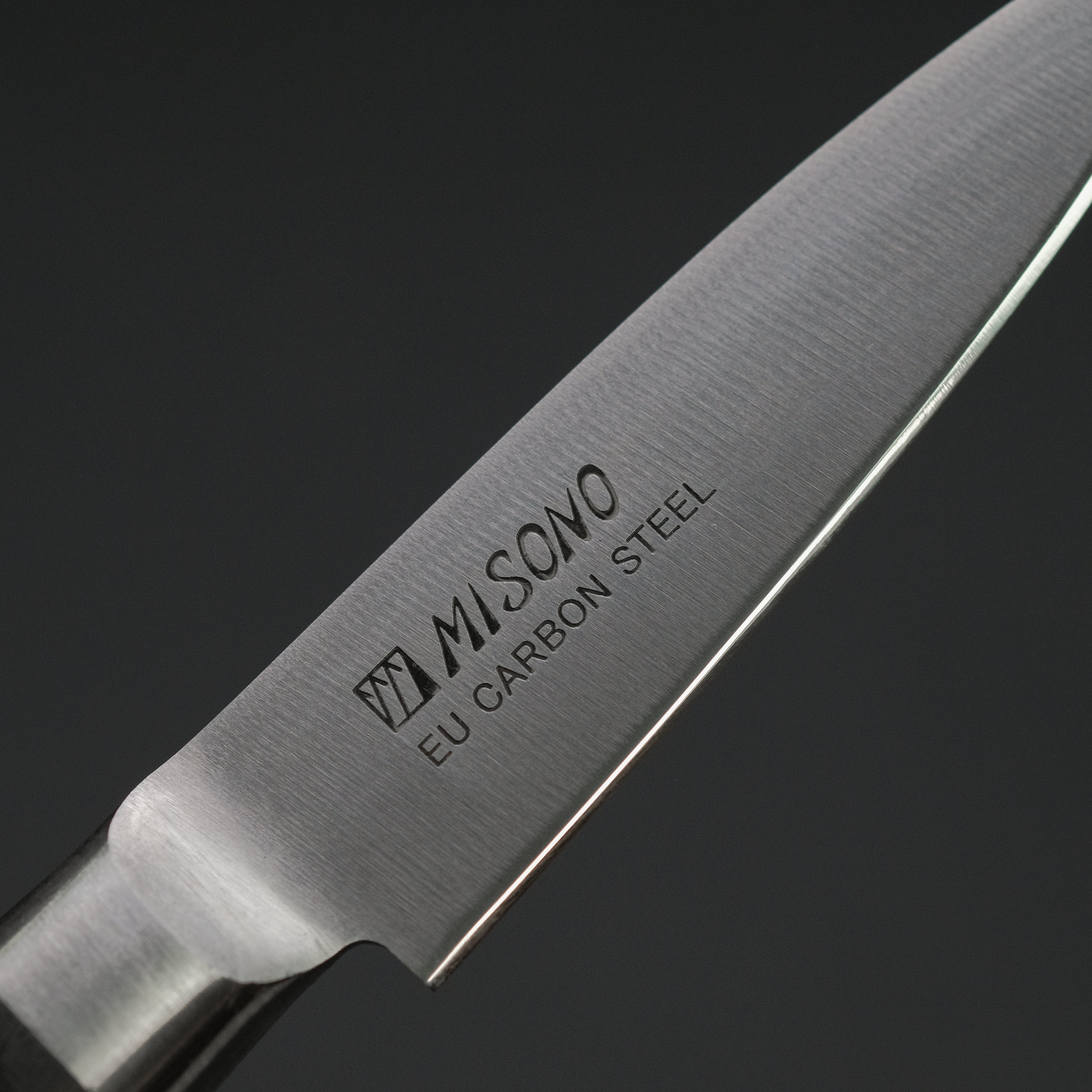 Misono Swedish Carbon Steel Paring Knife 80mm with Pakka Wood Handle - Perfect for Peeling, Slicing Fruits & Vegetables in Kitchen