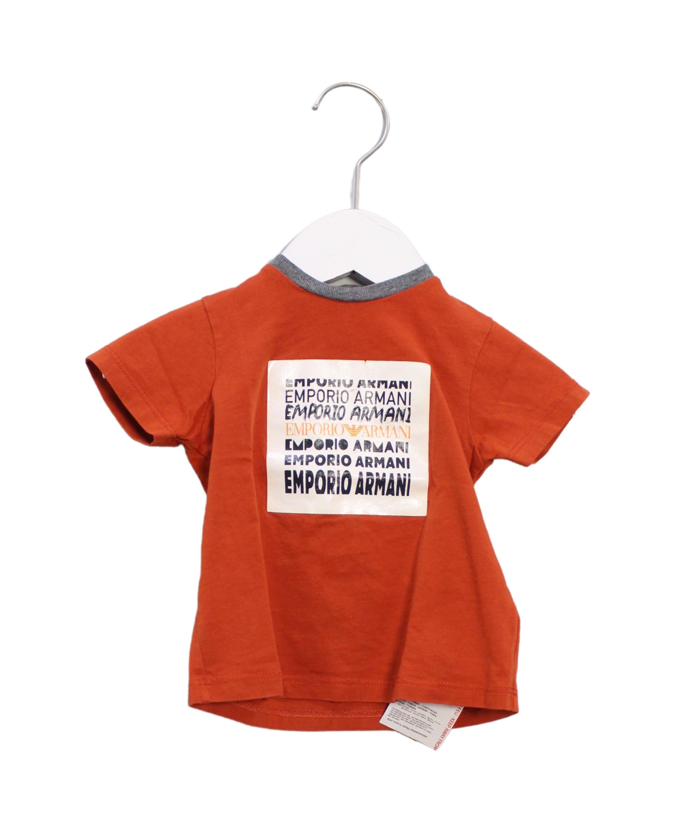 Armani Baby Boys' Short Sleeve Cotton T-Shirt - 12 Months (12M) - Soft Casual Outfit for Playdates & Family Photos