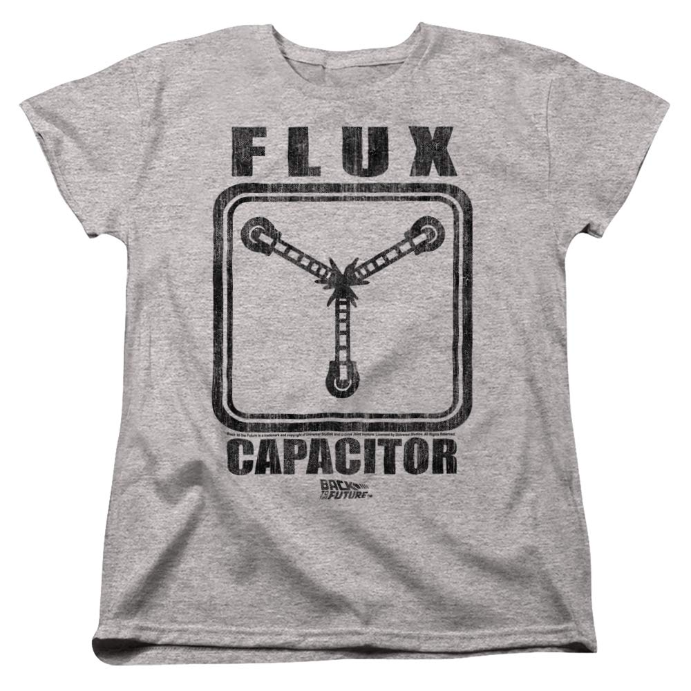 Back to The Future Flux Capacitor Women's T-Shirt | Retro Sci-Fi Movie Tee | Perfect for Cosplay, Halloween & 80s Theme Parties