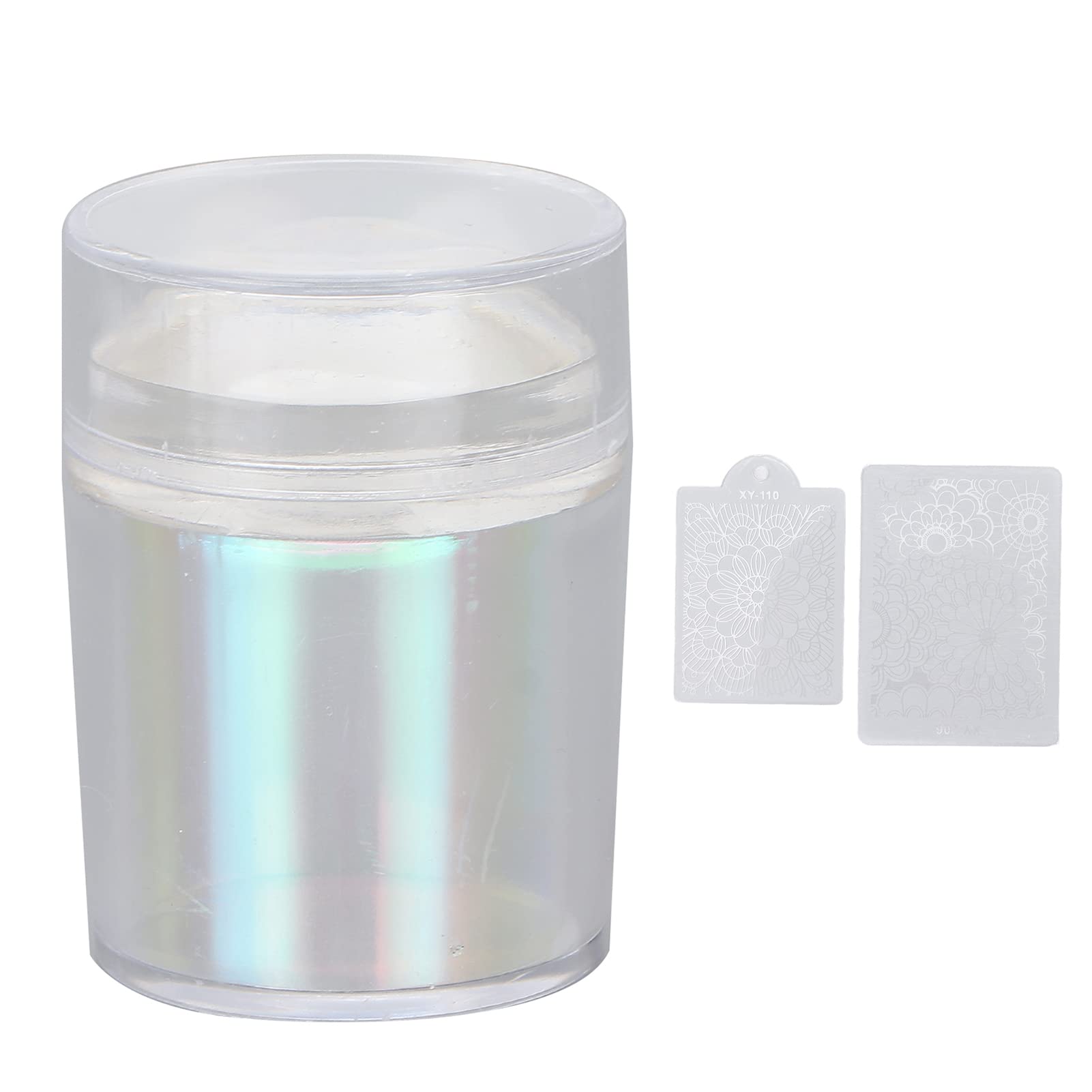Clear Nail Stamper for Nail Art - Portable, Wear-Resistant & Stable Nail Stamp Tool for Professional Salon & Home DIY Manicure - Perfect for French Tips, Floral Designs & Creative Nail Art