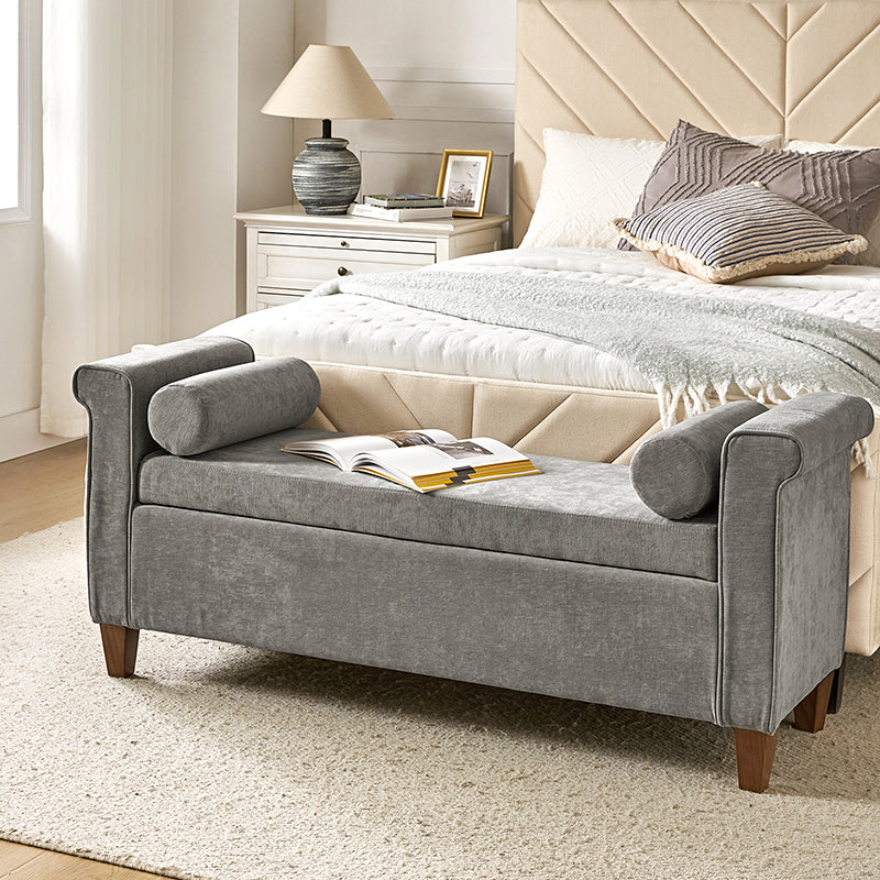 Gabino Traditional Style Storage Bench - Multipurpose Entryway, Living Room, Bedroom Seat with Storage - Perfect for Home Decor & Organization