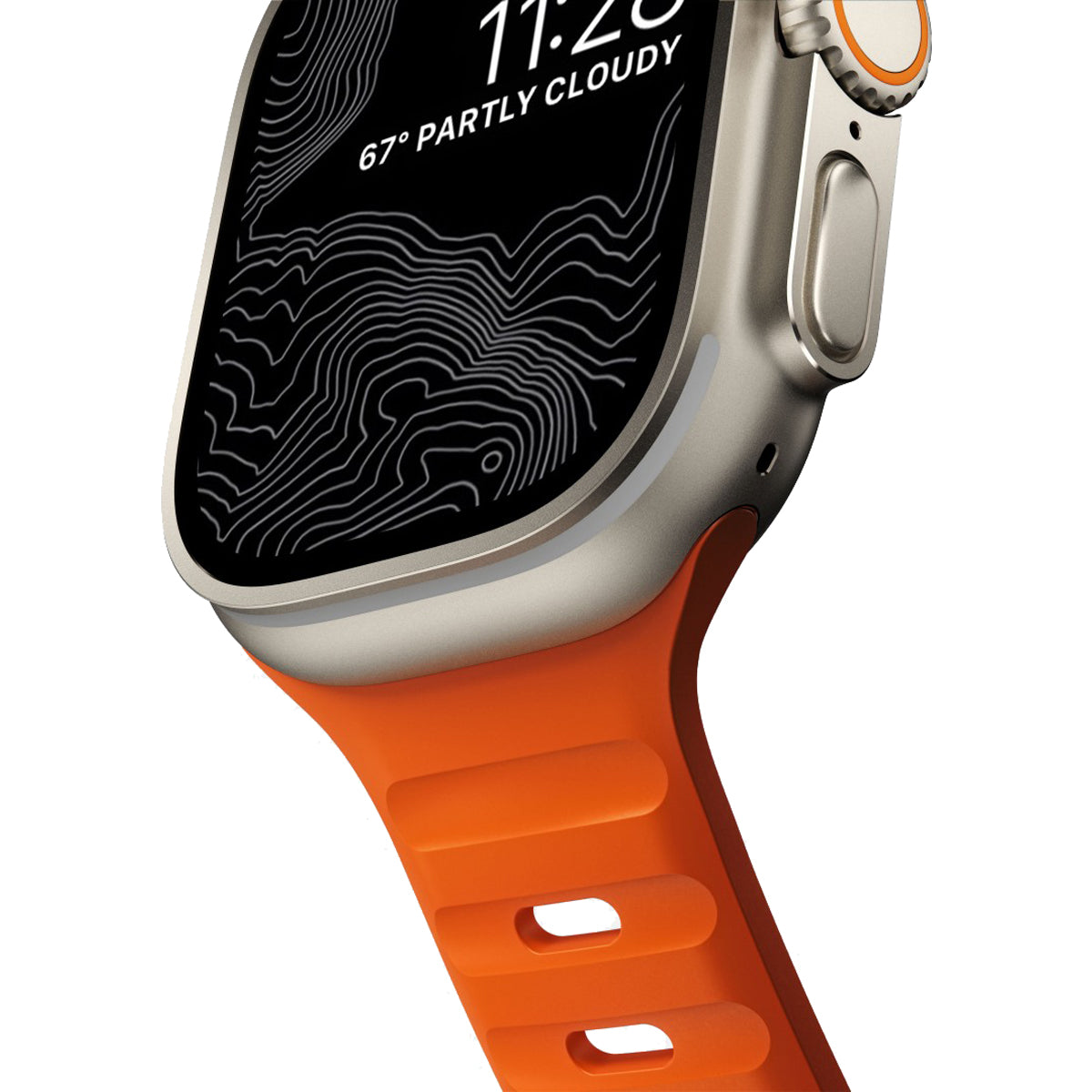 Nomad Sport Band for Apple Watch 45mm / 49mm - Ultra Orange | Durable & Comfortable Fitness & Everyday Wear Accessory