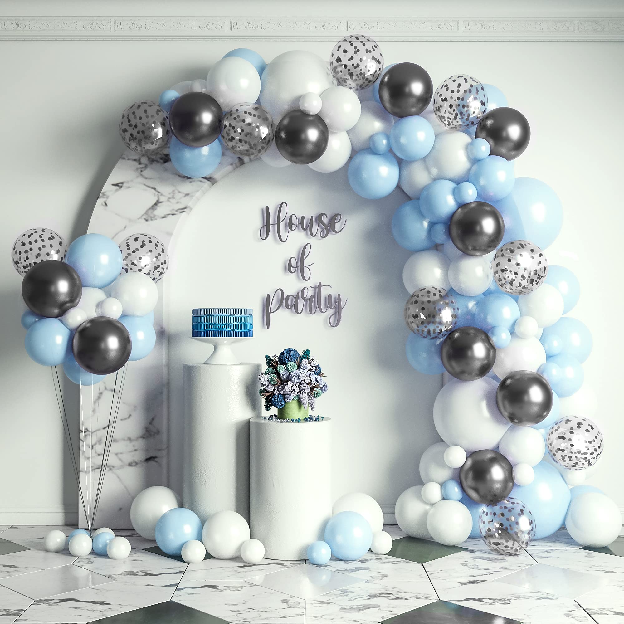 Custom Mosaic Balloon Numbers - Personalized Party Decorations for Birthdays, Weddings & Celebrations (Set of 10) - Perfect for Balloon Garlands, Photo Backdrops & Event Decor