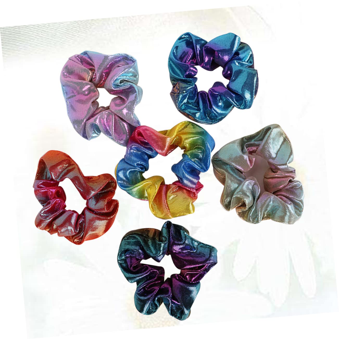 6 Pcs Stretchy Fabric Hair Ties - Soft Elastic Ponytail Holders for Women & Girls | Perfect for School, Workout, Yoga and Daily Styling
