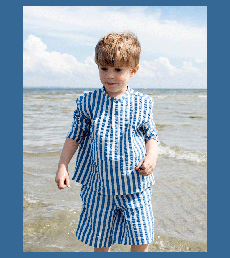 Serendipity Azur Striped Woven Shorts - Comfortable Casual Summer Shorts for Men | Perfect for Beach, Vacation, and Outdoor Activities