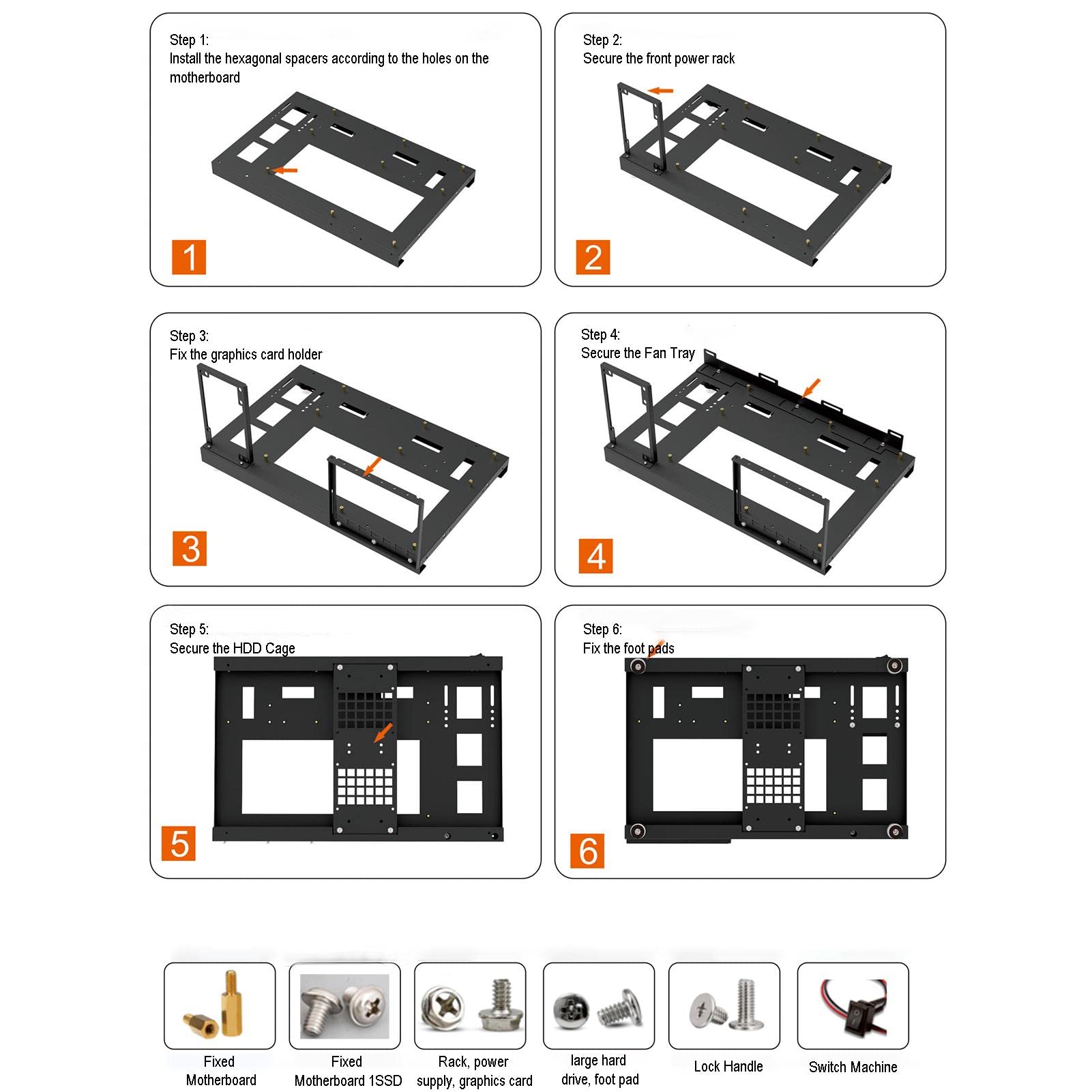 1/2 PC Computer Motherboard Holder - Durable Case & Storage Rack for ATX/Micro-ATX Boards | Modern Stylish Design with Anti-Scratch Protection | Perfect for PC Builders, Repair Shops & Tech Enthusiasts