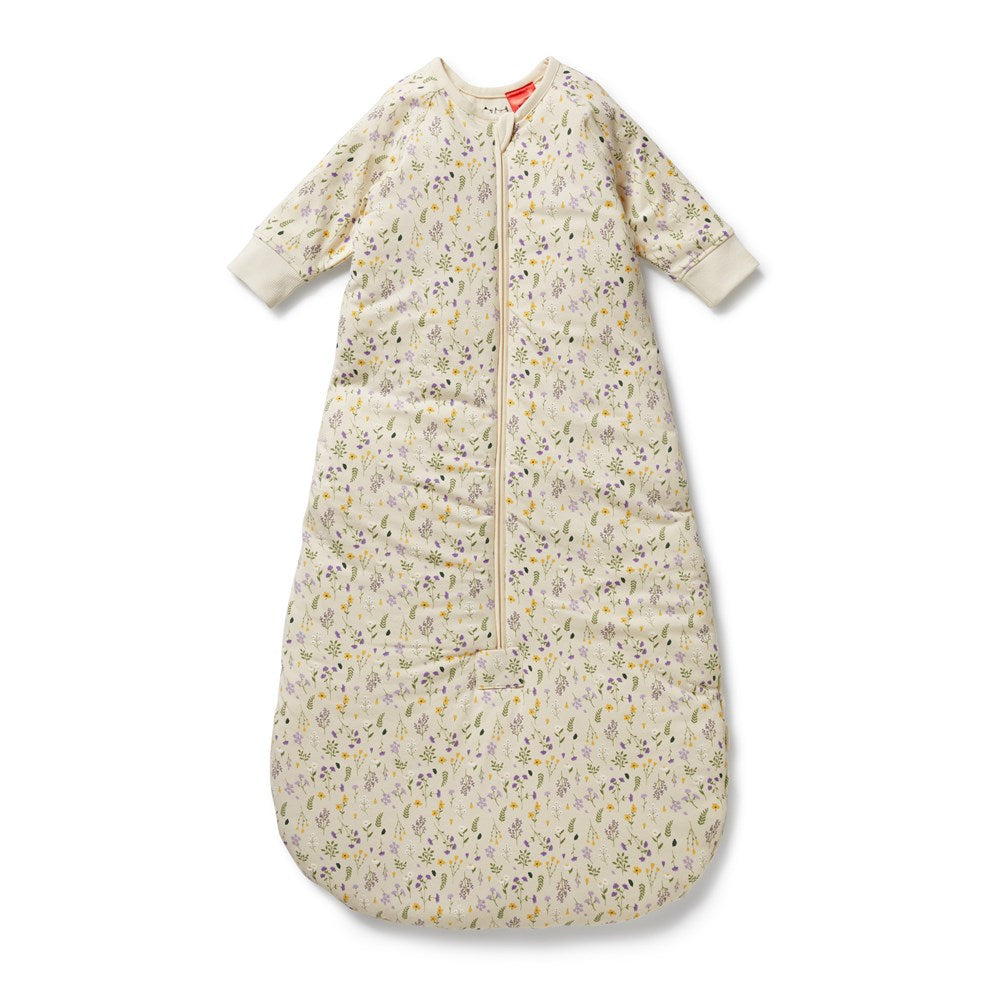Bella Floral Organic Cotton Long Sleeve Baby Sleeping Bag 3.5 TOG - Soft & Breathable for Newborns & Infants - Perfect for Nursery, Daycare & Cozy Winter Nights