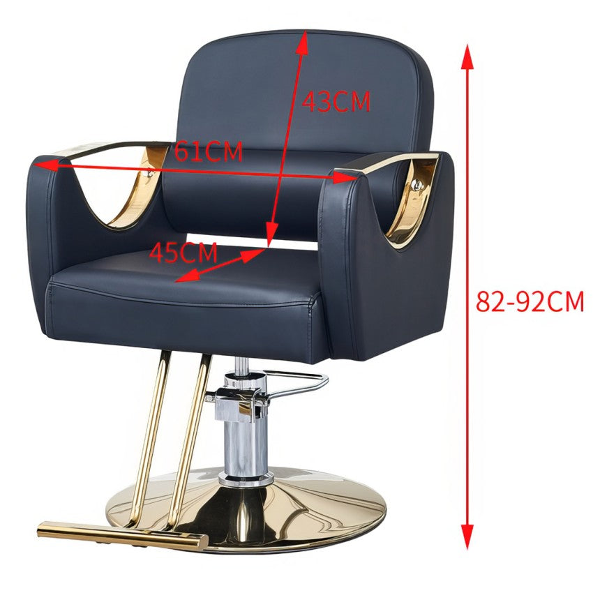 Modern All-Purpose Hydraulic Styling Chair 002 Cream - Adjustable Salon & Home Office Chair for Hairdressers, Makeup Artists & Remote Workers