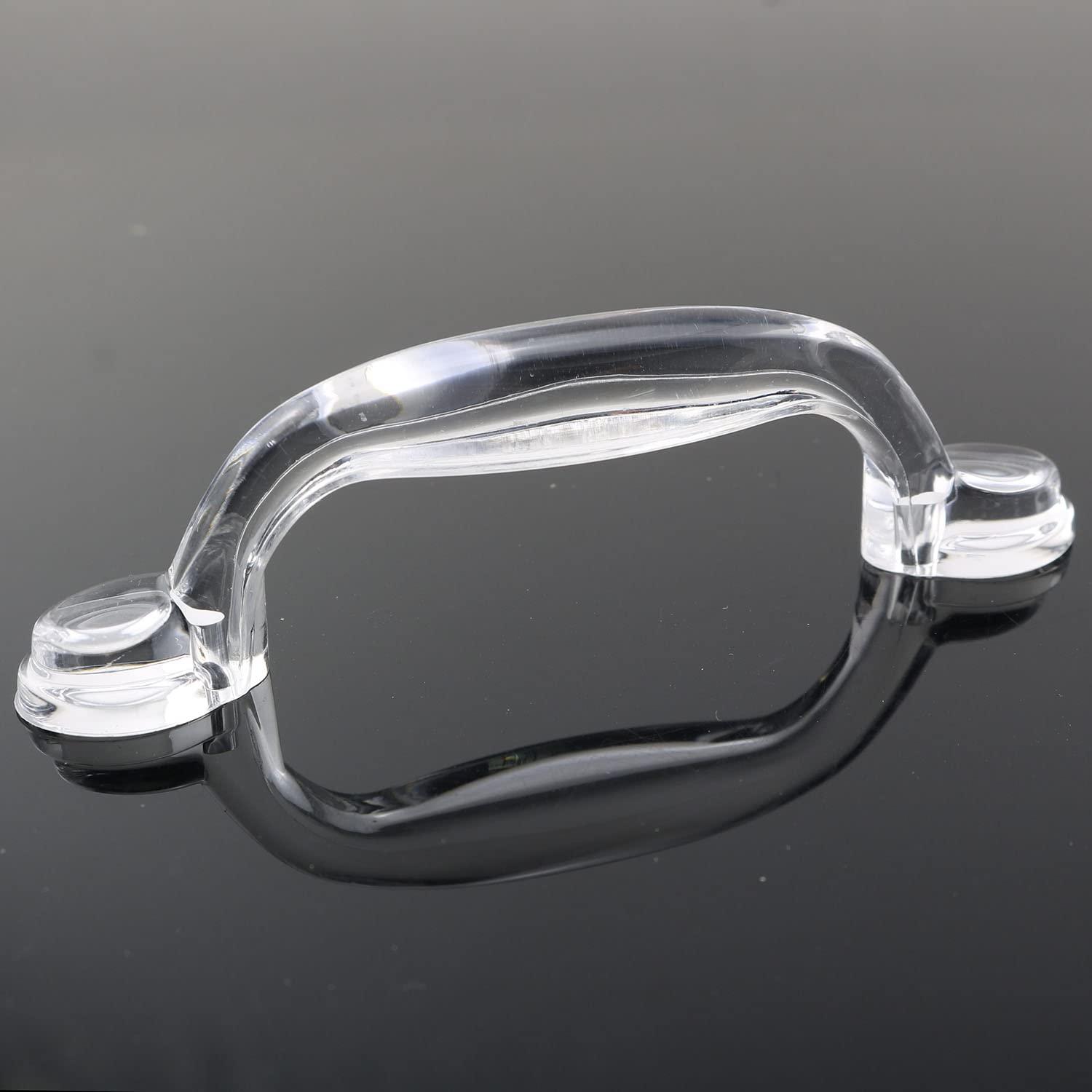 2pcs Clear Acrylic Drawer Knobs - Adhesive Pull Handles for Kitchen Cabinets & Dressers