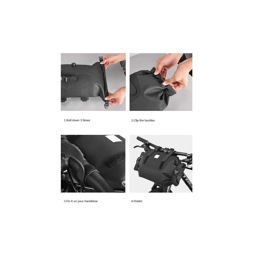 Premium Bike Handlebar & Seat Bag - Waterproof Cycling Pack for Bicycle, Motorcycle, Scooter - Front & Rear Frame Storage Accessories for Commuting, Touring & Off-Road Adventures