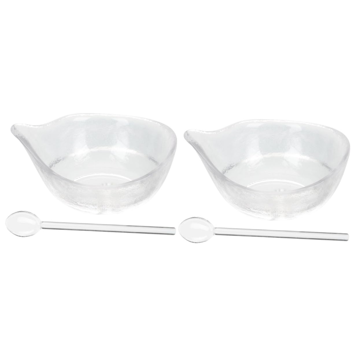 Cabilock 2-Piece Essential Oil Mixing Bowls Set - Glass Mask & Makeup Applicator Bowls for Facial Skincare & DIY Beauty - Perfect for Spa, Home Salon & Professional Makeup Artists