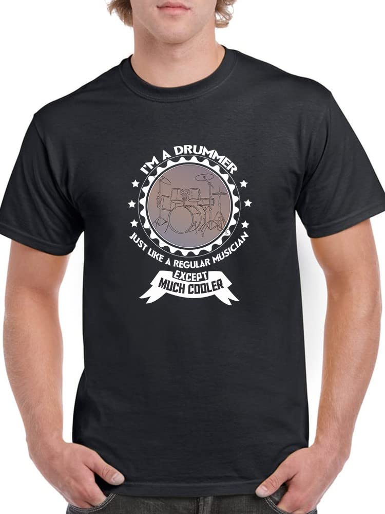 Cool Drummer Graphic Men's T-Shirt - Vintage Music Band Tee for Musicians & Rock Fans - Perfect for Concerts, Gigs & Casual Wear