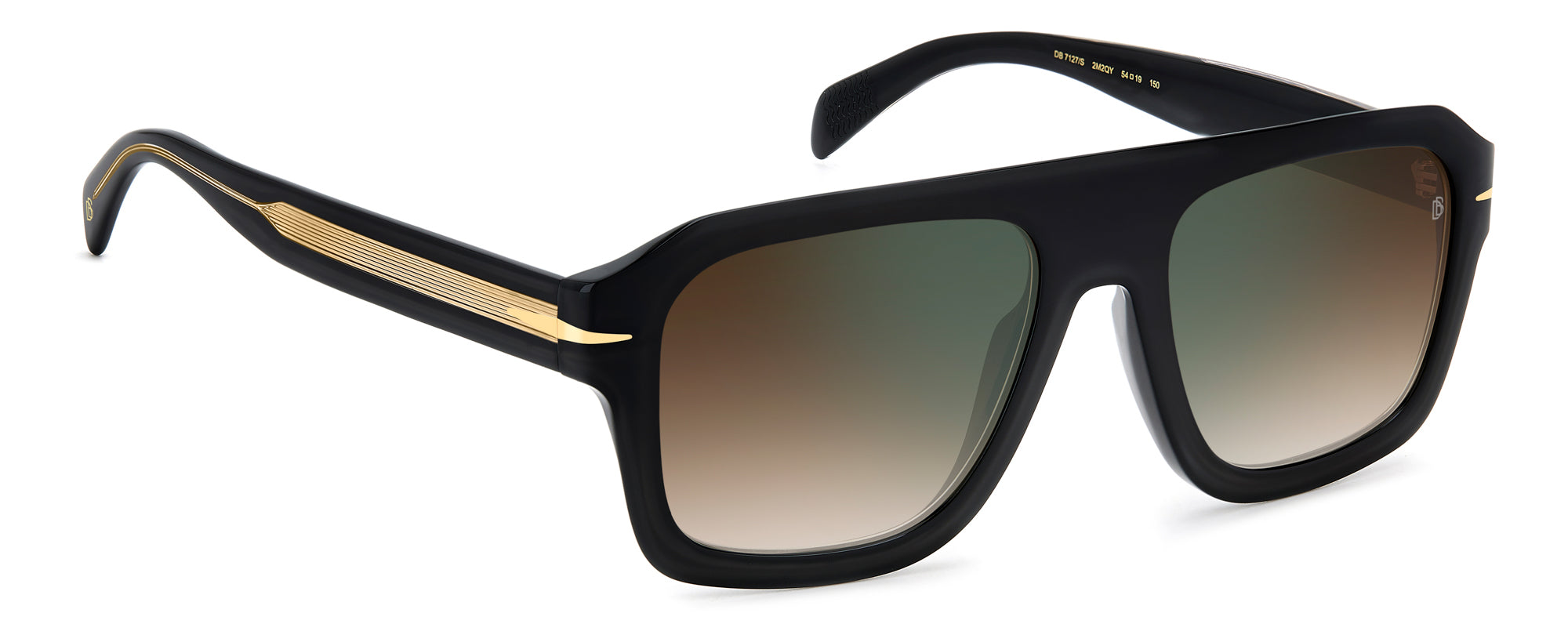 David Beckham DB7127/S Men's Sunglasses - Polarized UV Protection Aviator Style for Driving, Outdoor Sports & Fashion
