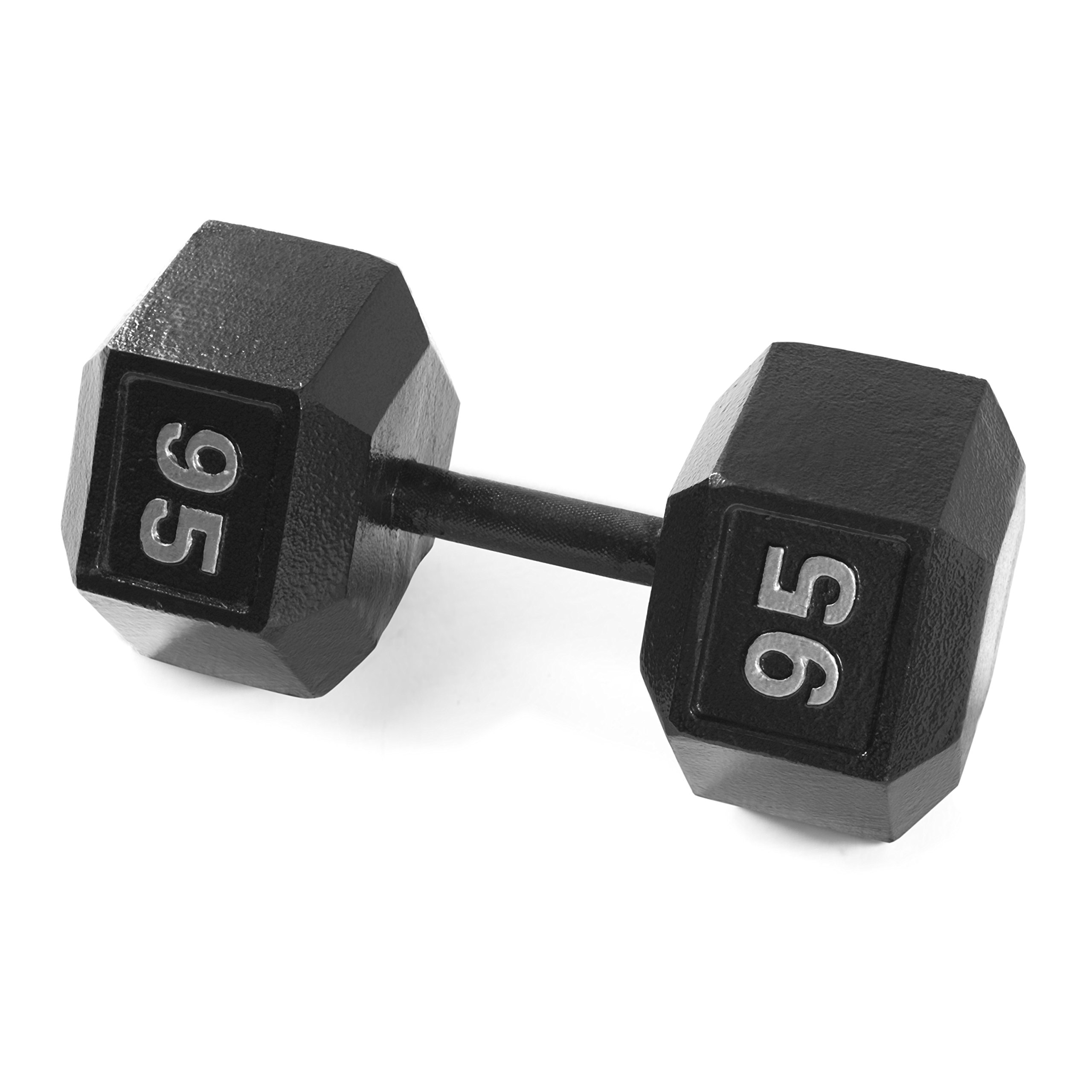 CAP Barbell Cast Iron Hex Dumbbell Set - 5-50lbs Weight Options for Home Gym, Strength Training & CrossFit Workouts | Durable Rubber Coated Hexagonal Heads for Stability & Floor Protection