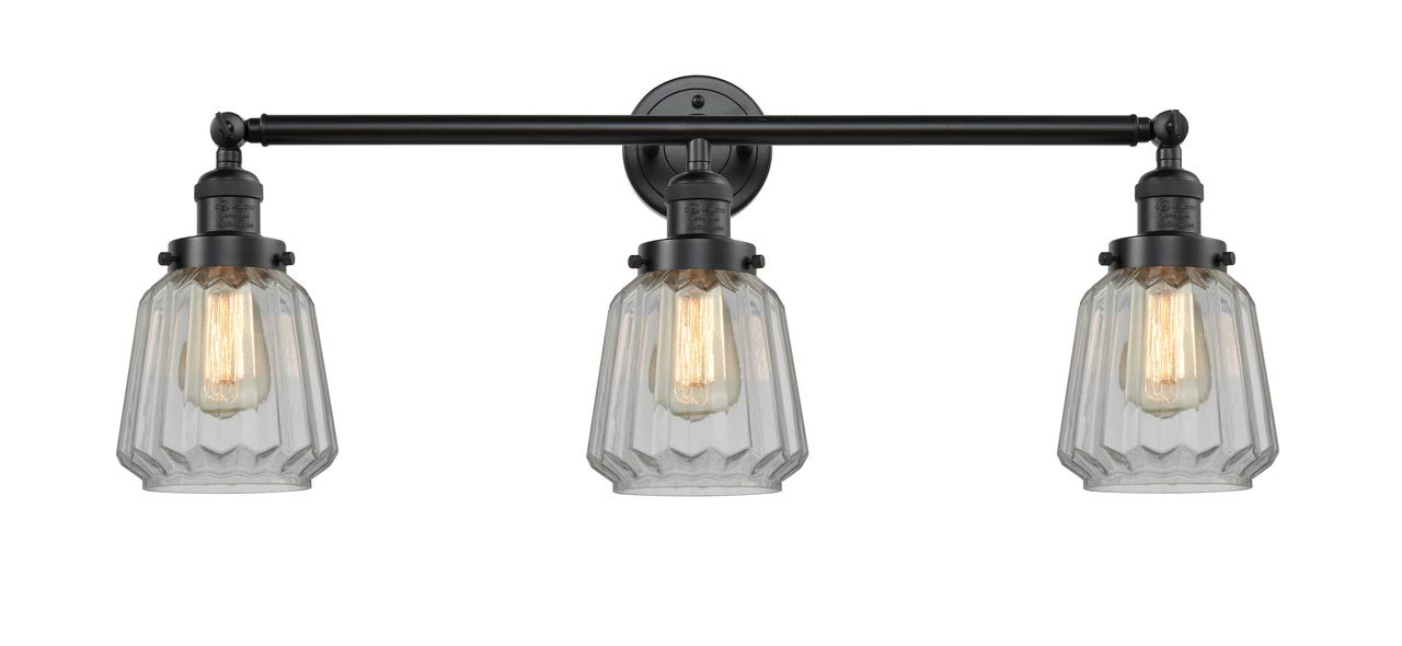 Innovations 205-OB-S-G142 3-Light Adjustable Bathroom Vanity Light Fixture in Oil Rubbed Bronze - Perfect for Modern Bathrooms, Powder Rooms & Spa-Style Decor
