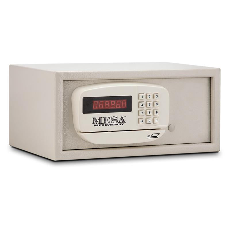 Mesa MH101E Electronic Hotel Safe - White | Secure In-Room Safe for Valuables | Perfect for Hotels, Motels, and Vacation Rentals