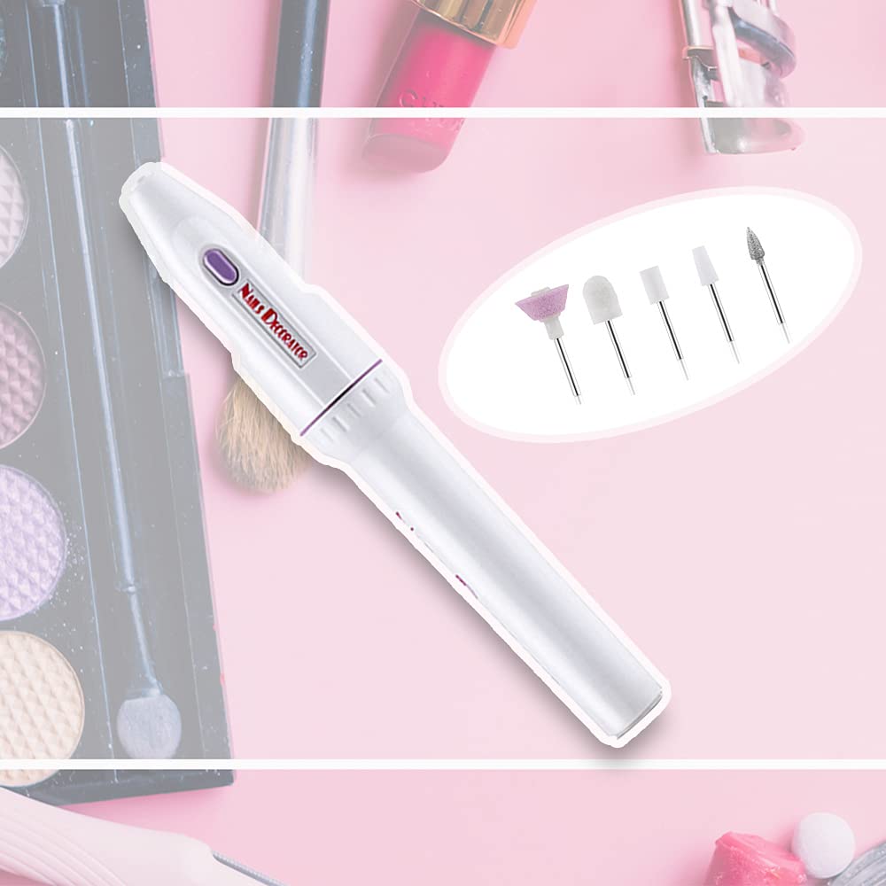 Ubersweet® Professional Portable Electric Nail Drill Machine - Rechargeable Nail File Kit with 6 Drill Bits for Gel Nails, Manicure & Pedicure - Perfect Gift for Women & Girls - Home Salon & Travel Nail Care Solution