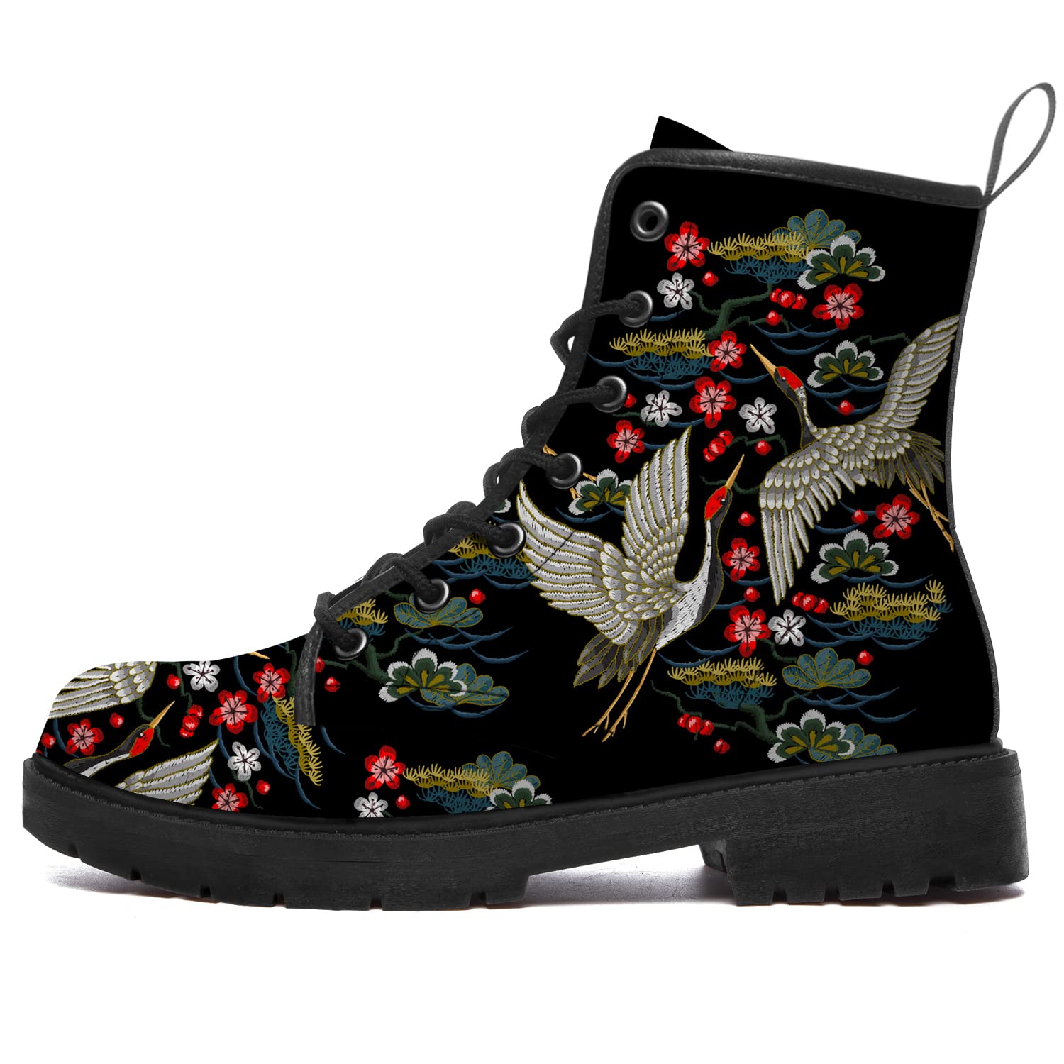 Waterproof Anti-Slip Combat Boots for Women & Men - Lace Up Ankle Booties with Non-Skid Sole - Perfect for Hiking, Outdoor Work & Winter Fashion