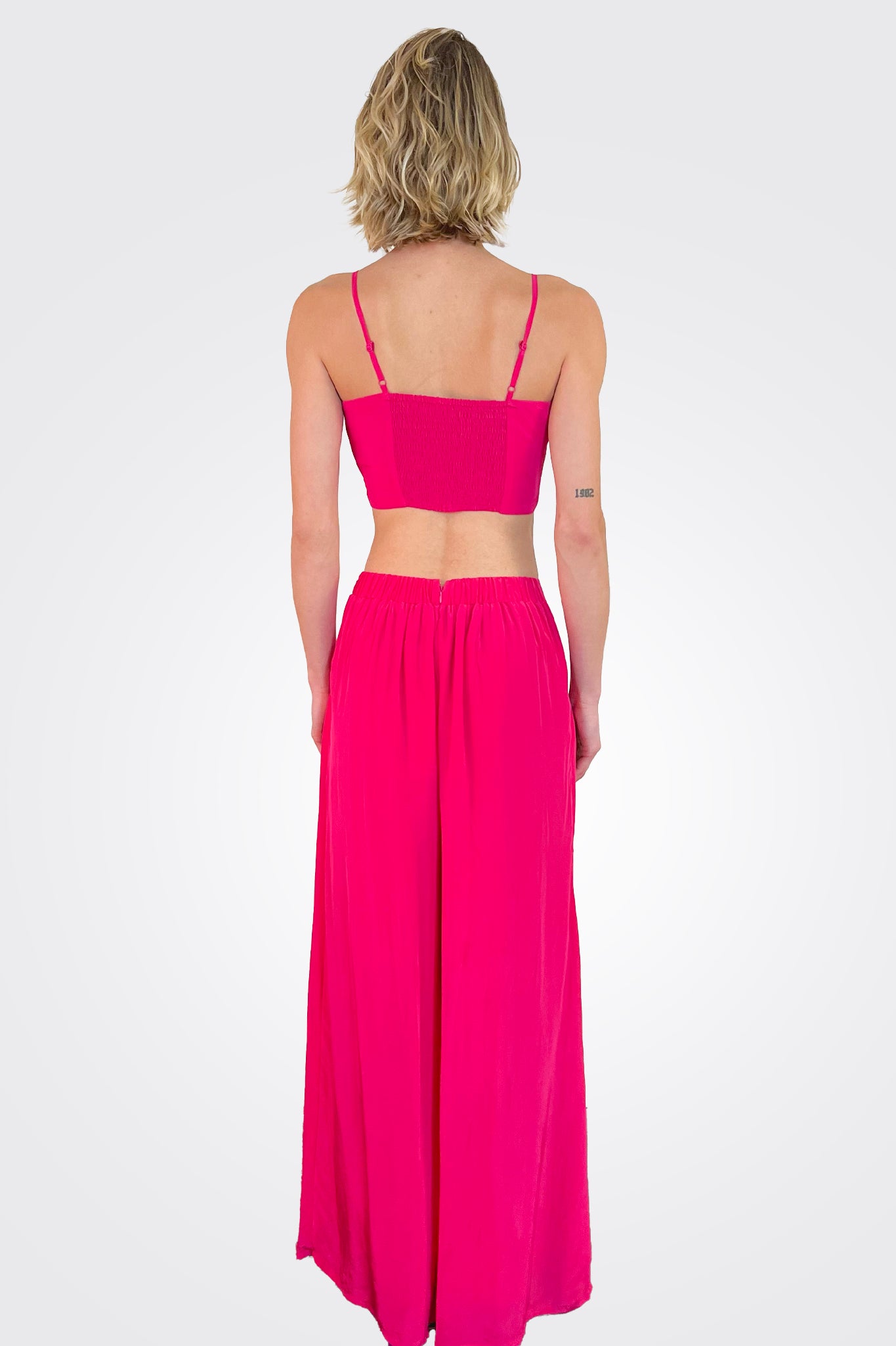 Cropped Cami Bralette for Women - Soft Stretchy Fuchsia Pink Bralette Top | Perfect for Yoga, Lounge & Layering