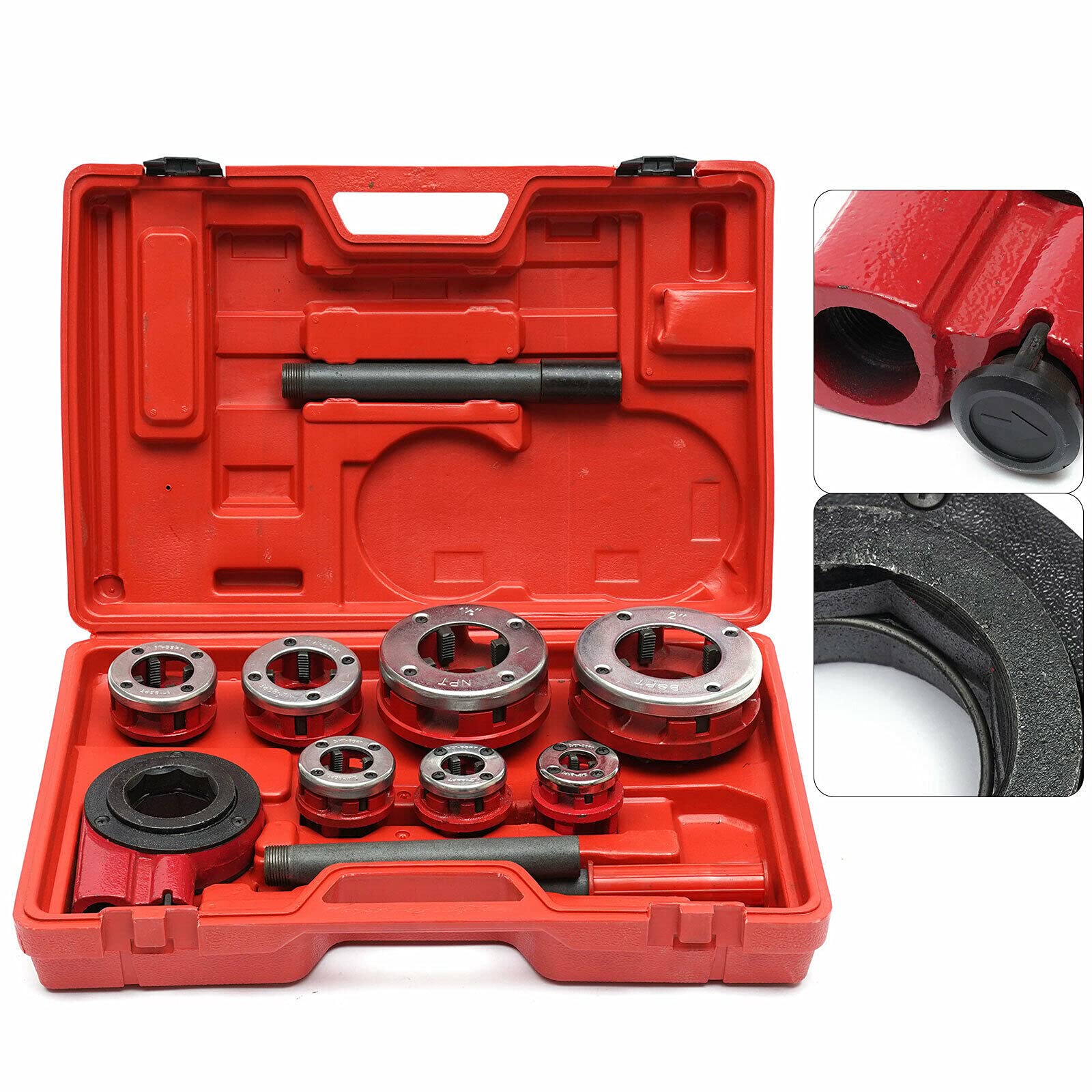 OUKANING 7-Size Ratchet Pipe Threader Kit - 3/8