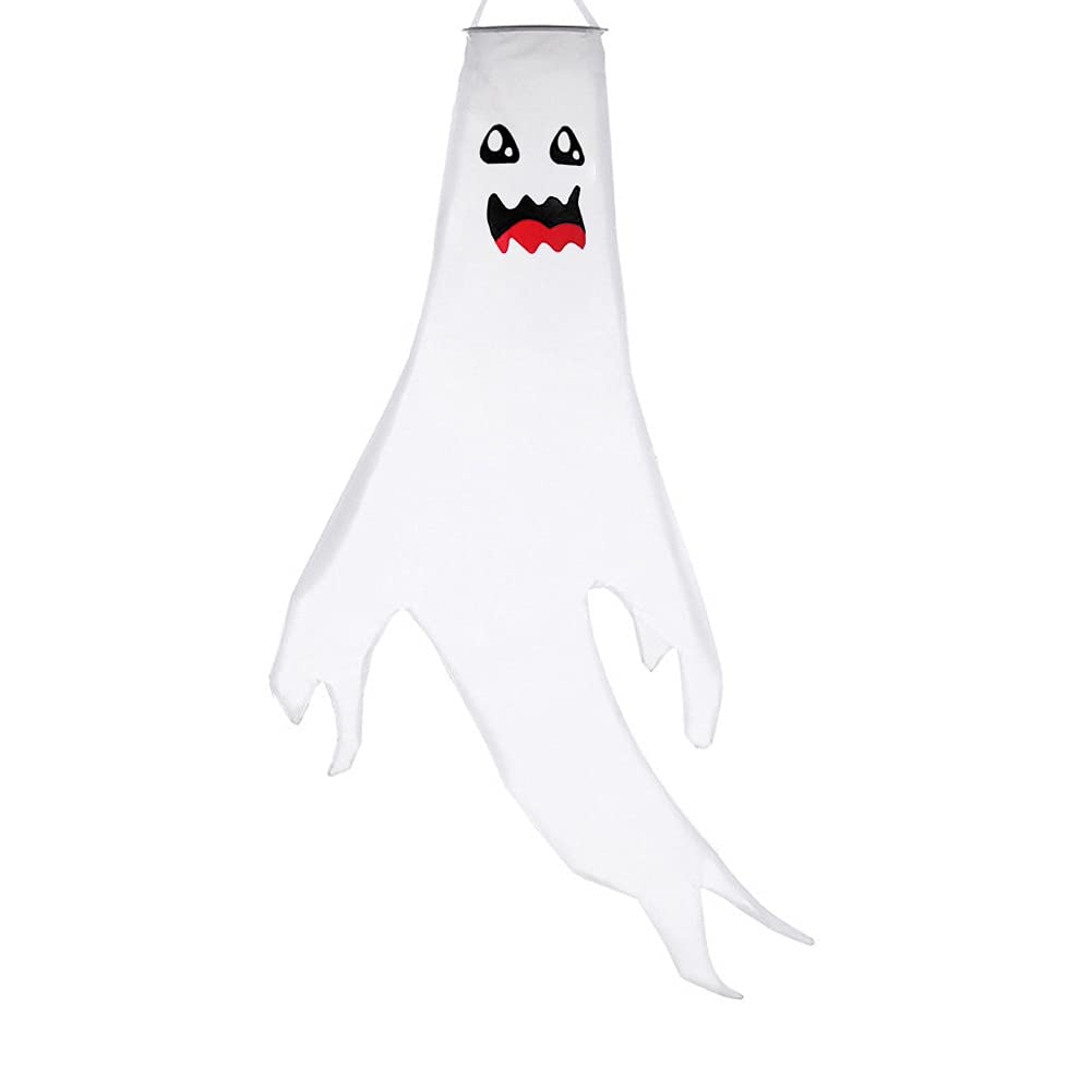 Halloween LED Ghost Lamp String with Colorful Lights - Outdoor Garden Decor, Party Scene Props, Windsock for Halloween Decoration | Perfect for Yard, Porch & Halloween Party Setup