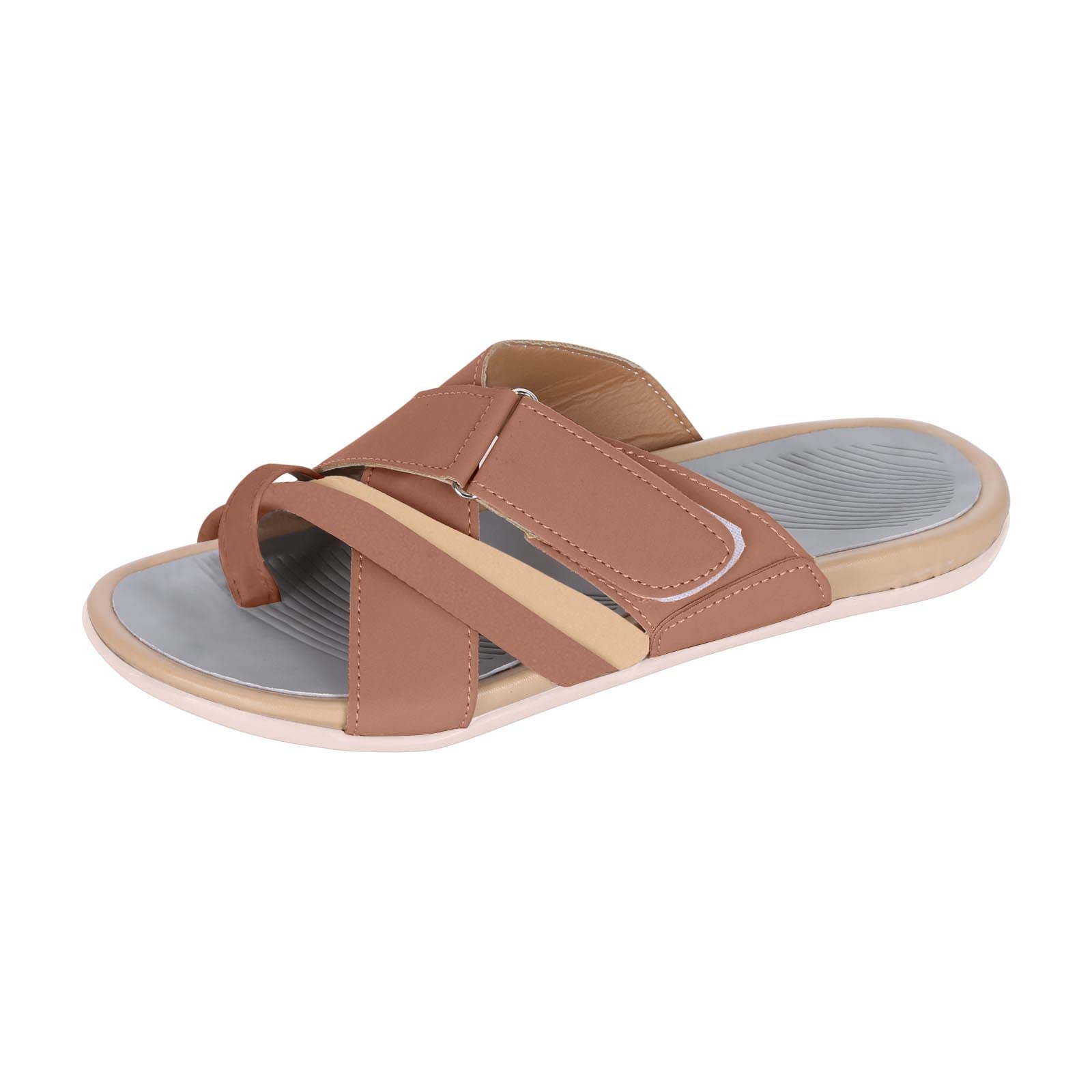 Women's Cross Band Slippers - Comfortable Clip Toe House Shoes for Indoor & Outdoor Use | Breathable Slides Sandals for Relaxing at Home, Lounging, or Quick Errands