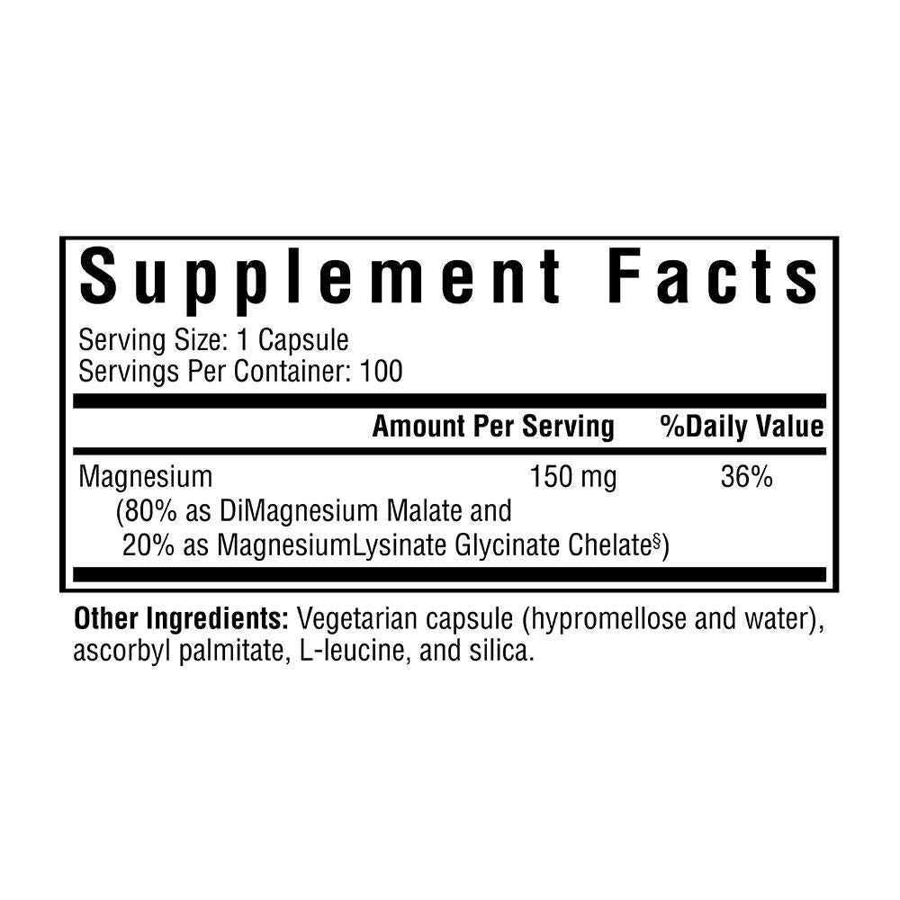 Optimal Magnesium 150mg 100 Capsules - High Absorption Supplement for Muscle Recovery, Sleep Support & Stress Relief - Perfect for Athletes, Fitness Enthusiasts & Busy Professionals