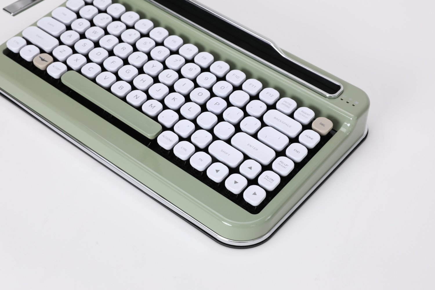 Premium Bluetooth Keyboard with Diamond Keycaps - Cherry MX Red Switches, Olive Green (US Layout) | Wireless Mechanical Keyboard for Office, Gaming & Travel
