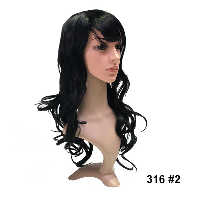 Wig 1022 T30 Medium Brown with Highlights - Natural Looking Human Hair Wig for Women - Perfect for Daily Wear, Parties & Cosplay