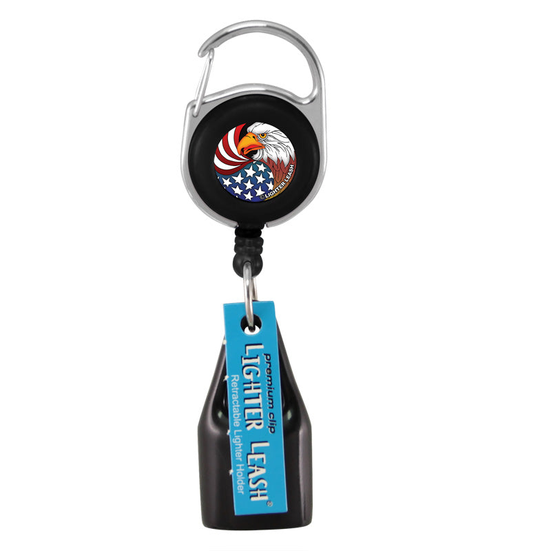 American Symbols Lighter Leash® - Premium Metal Keychain with Patriotic Designs for Camping, Hiking & Outdoor Adventures