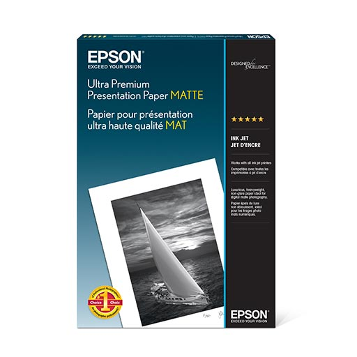 Epson Ultra Premium Presentation Paper Matte - High-Quality Matte Finish for Professional Presentations, Reports, and Photo Printing | Ideal for Office, School, and Creative Projects