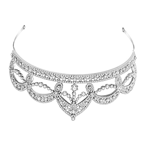 Sparkling Crystal Wedding Tiara for Bride - Rhinestone Bridal Crown with Elegant Design | Perfect for Wedding Ceremony, Bridal Shower, Prom, Pageant, and Special Occasions