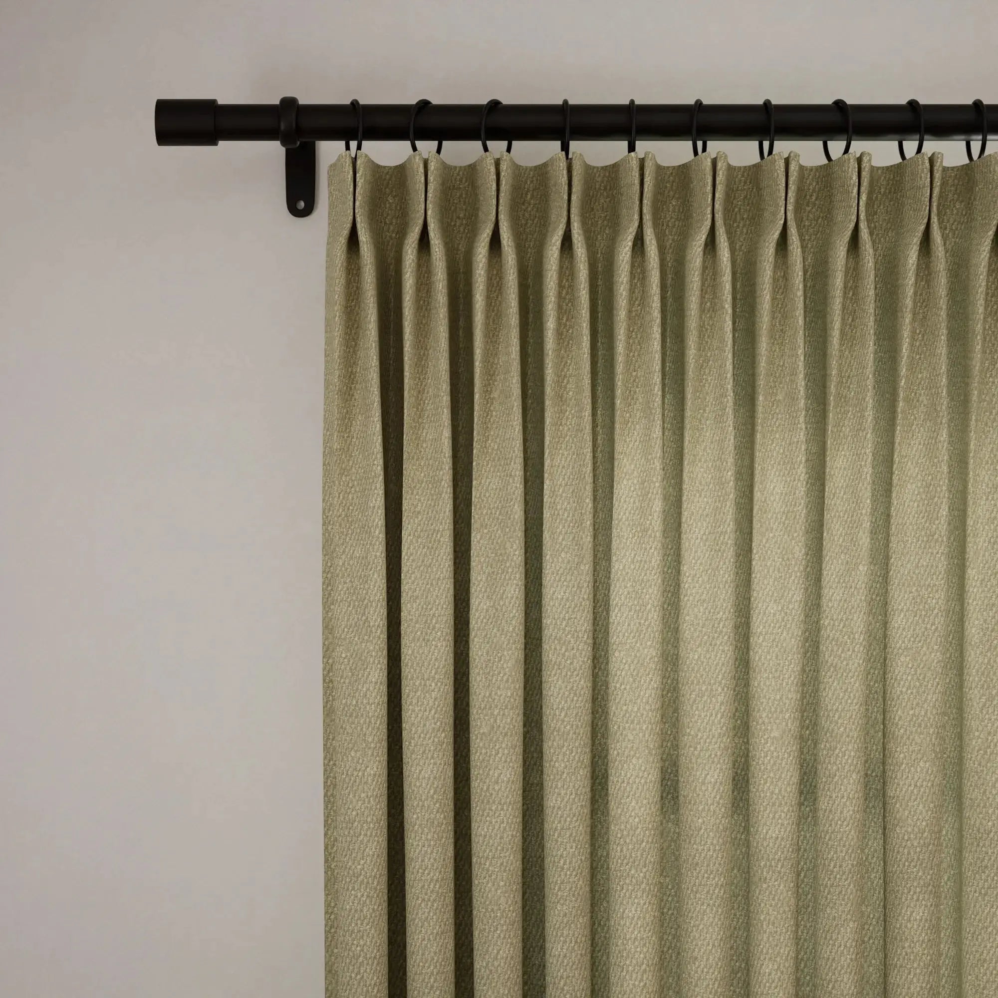 Vinny Twill Pleated Drapery Curtains - Elegant Window Treatments for Living Room, Bedroom & Home Decor